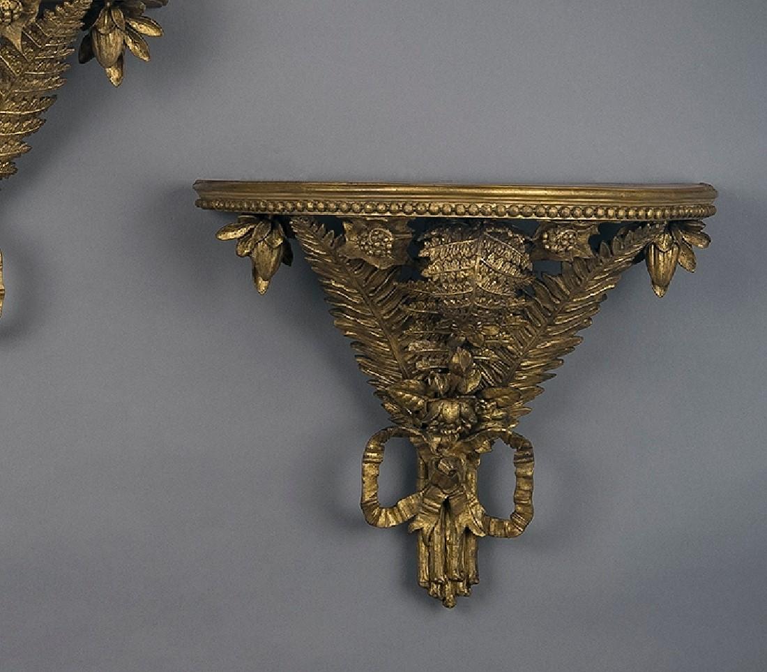 American Pair of Fern Wall Brackets For Sale