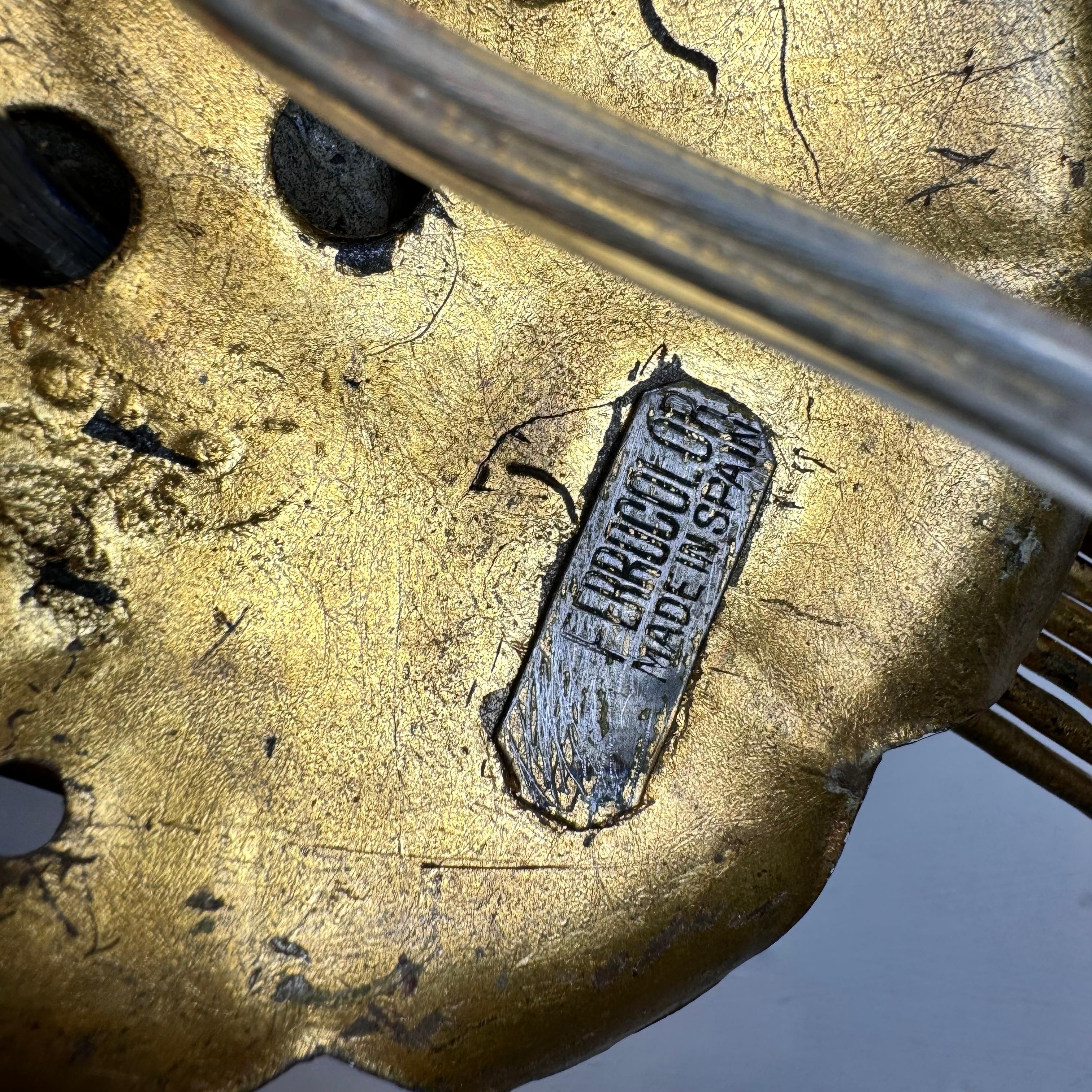 Pair of Ferro Art Gold Leaf Wall Lights For Sale 3