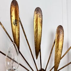 Pair of Ferro Art Gold Leaf Wall Lights