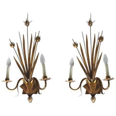 Vintage Pair of Ferrocolor Sconces