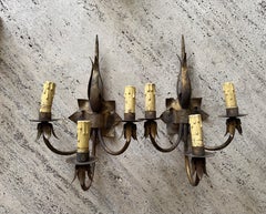 Pair of Ferrocolor Spanish wall lights c.1960’s