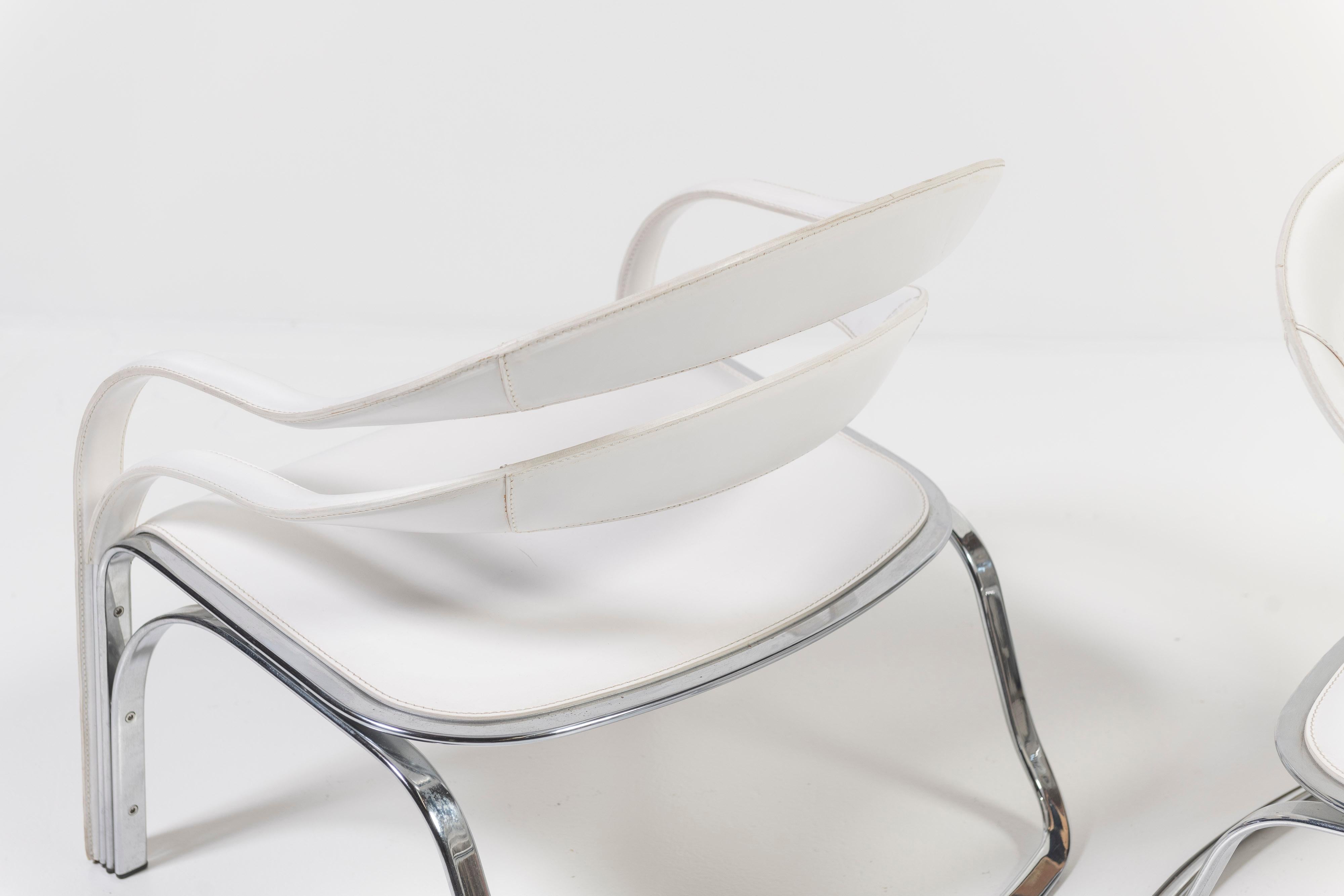 Pair of Fettuccini W Lounge Chairs by Vladimir Kagan for Fasem International For Sale 2