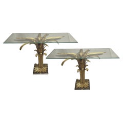 Pair of "feuille d'eau" consoles, by Chrystiane Charles, France, circa 1970