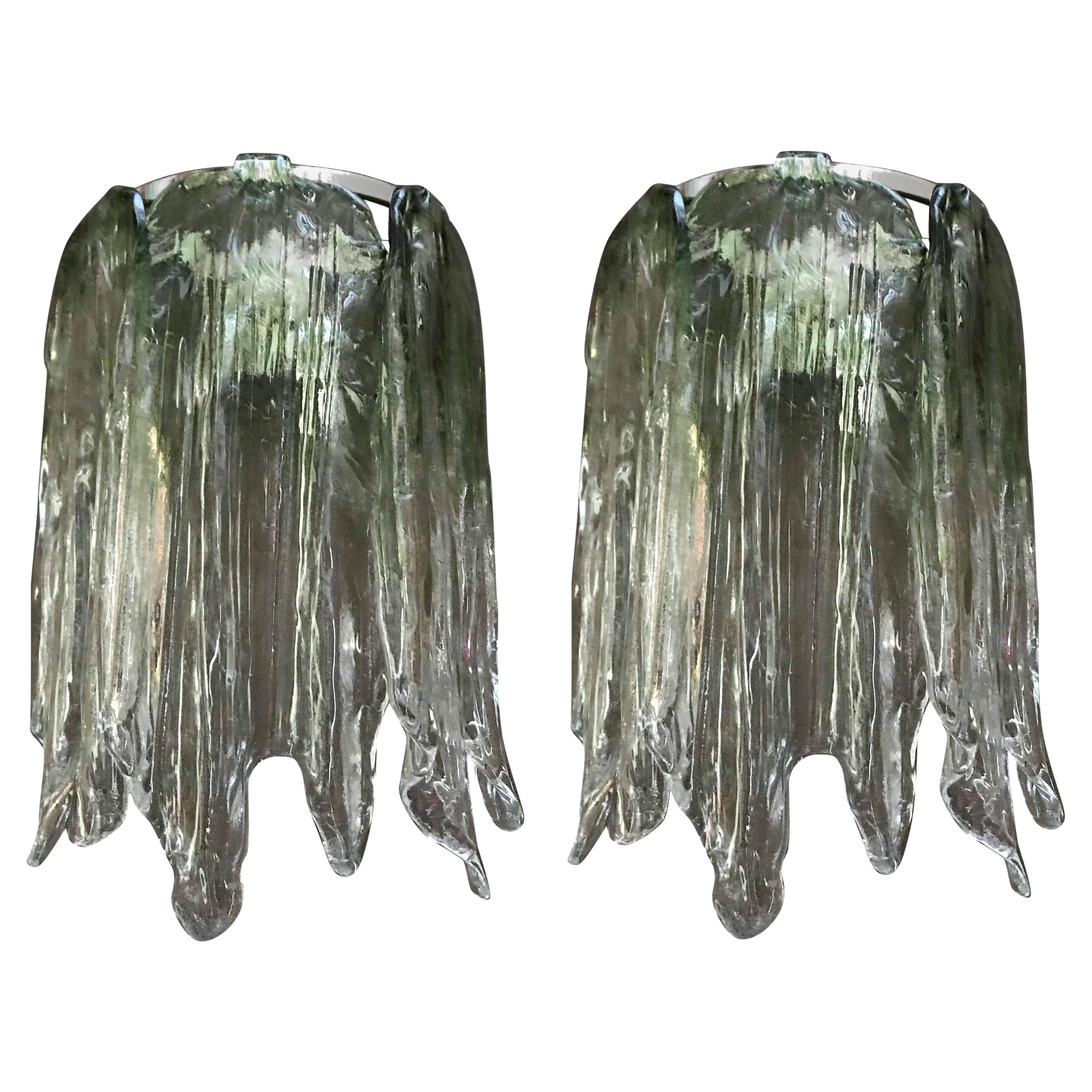 Pair of Fiamme Sconces by Mazzega