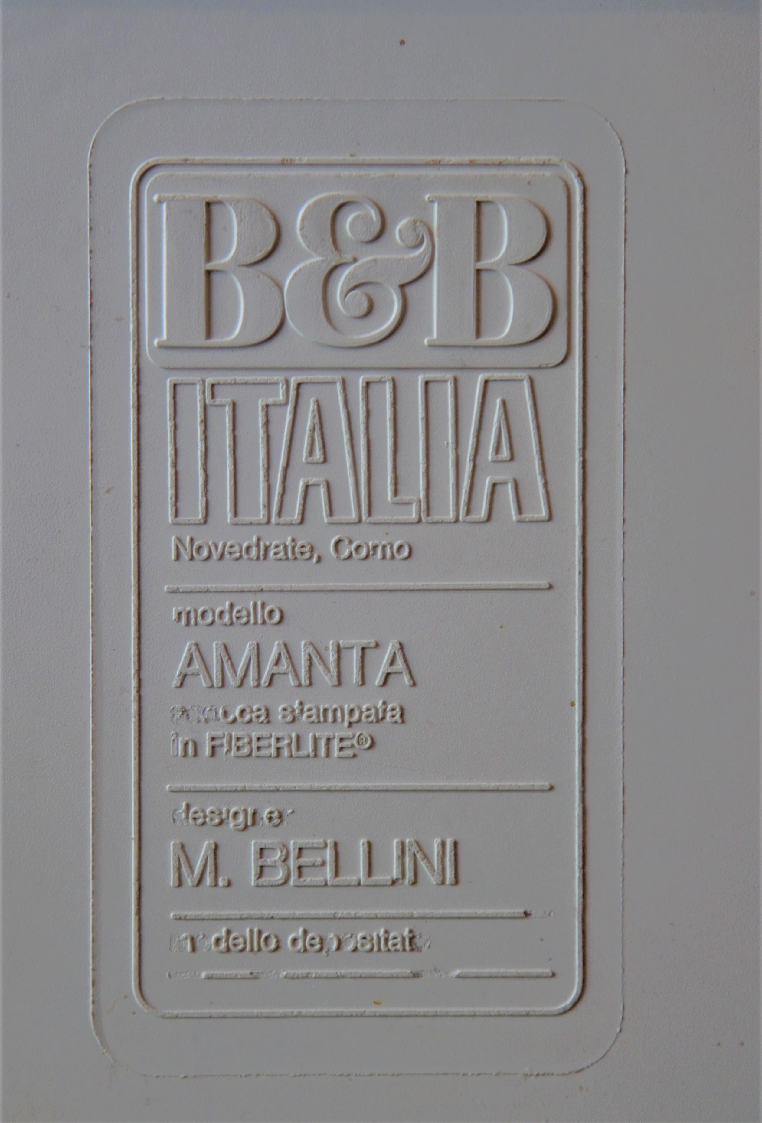 Late 20th Century Pair of Fiberglass Amanta Chairs designed by Mario Bellini for B&B Italia