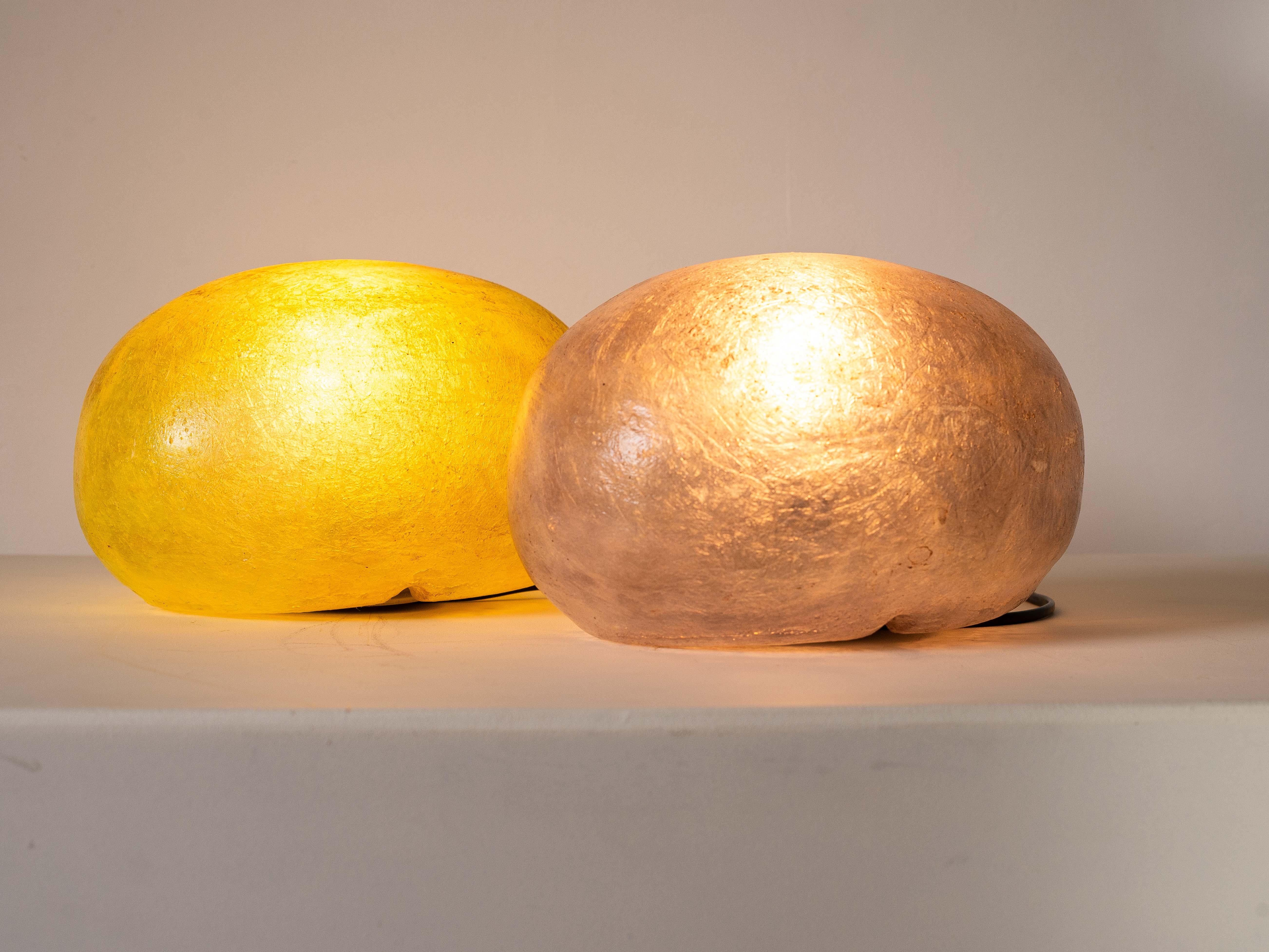 Paire de lampadaires en fibre de verre - Style Andre Cazenave - AGE - France 1970 en vente 3