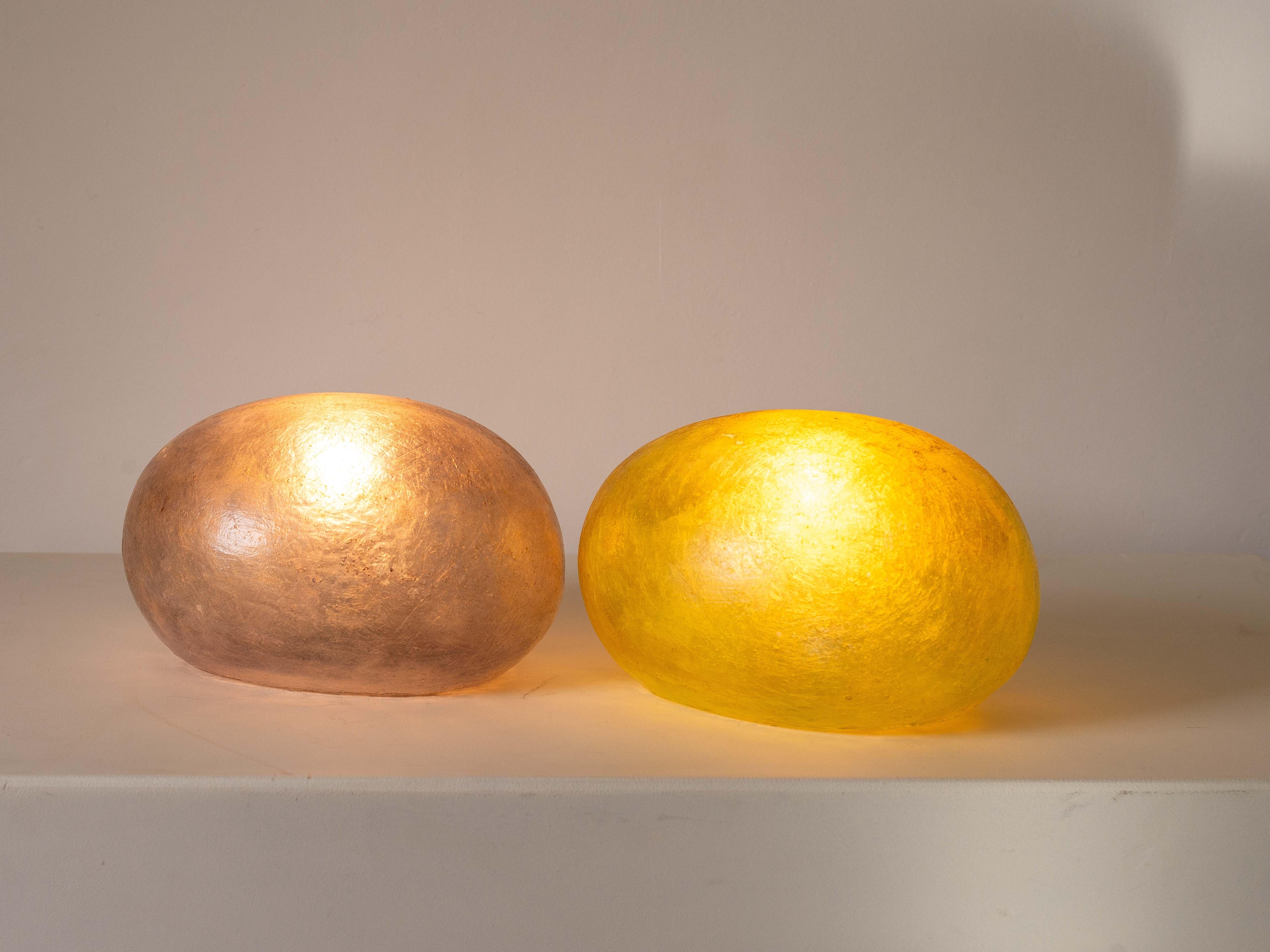 Paire de lampadaires en fibre de verre - Style Andre Cazenave - AGE - France 1970 en vente 4