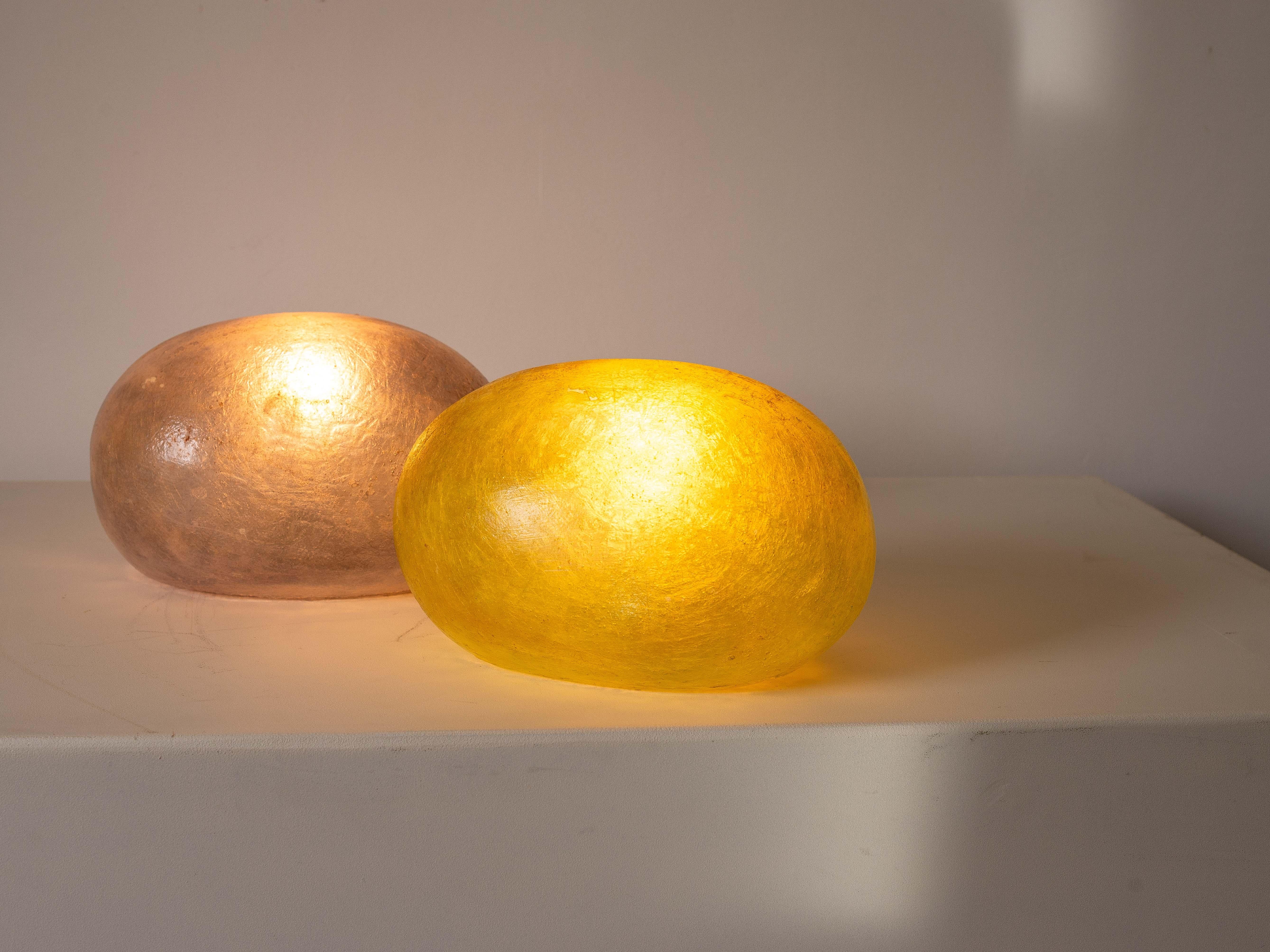 Paire de lampadaires en fibre de verre - Style Andre Cazenave - AGE - France 1970 en vente 5