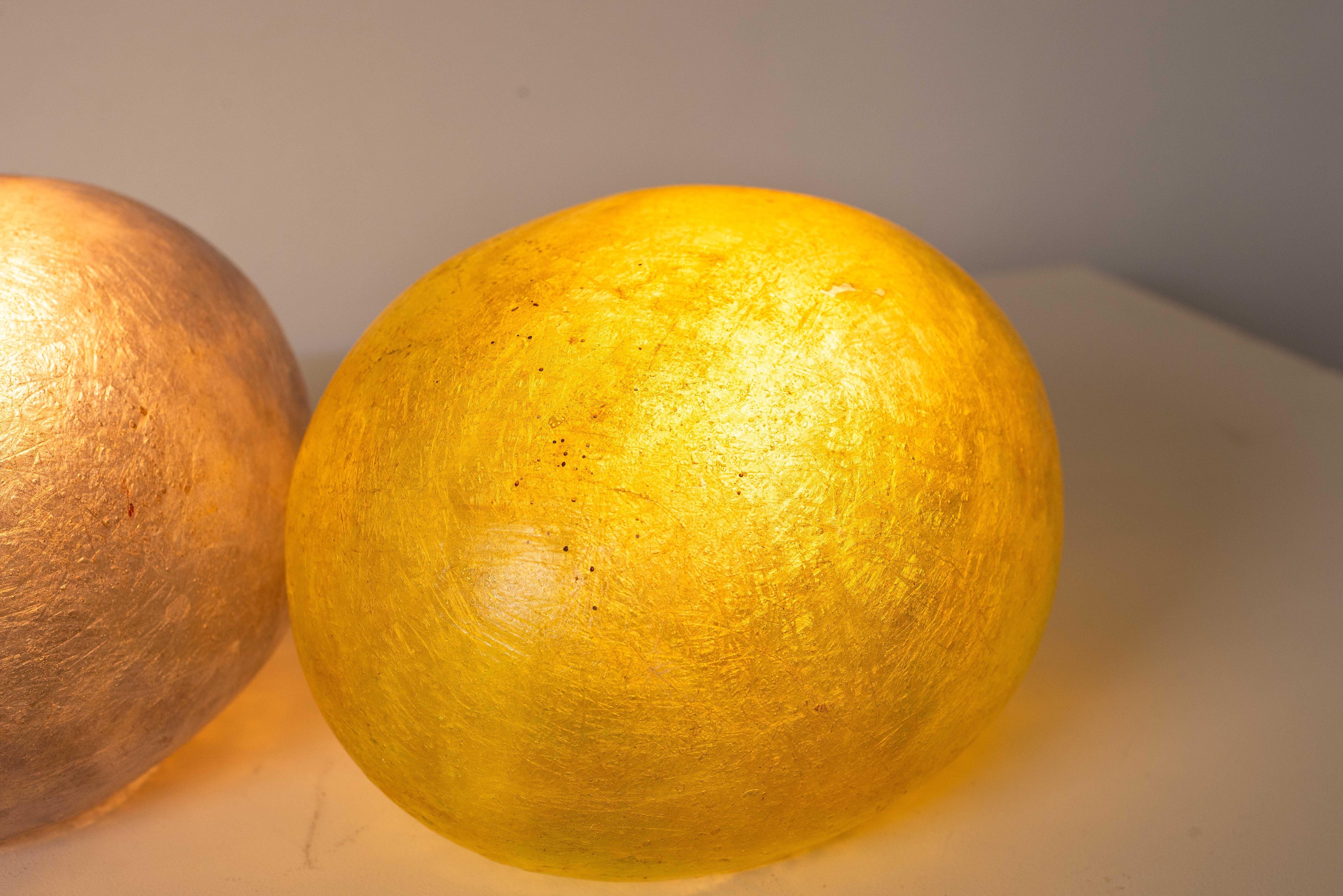 Paire de lampadaires en fibre de verre - Style Andre Cazenave - AGE - France 1970 en vente 8