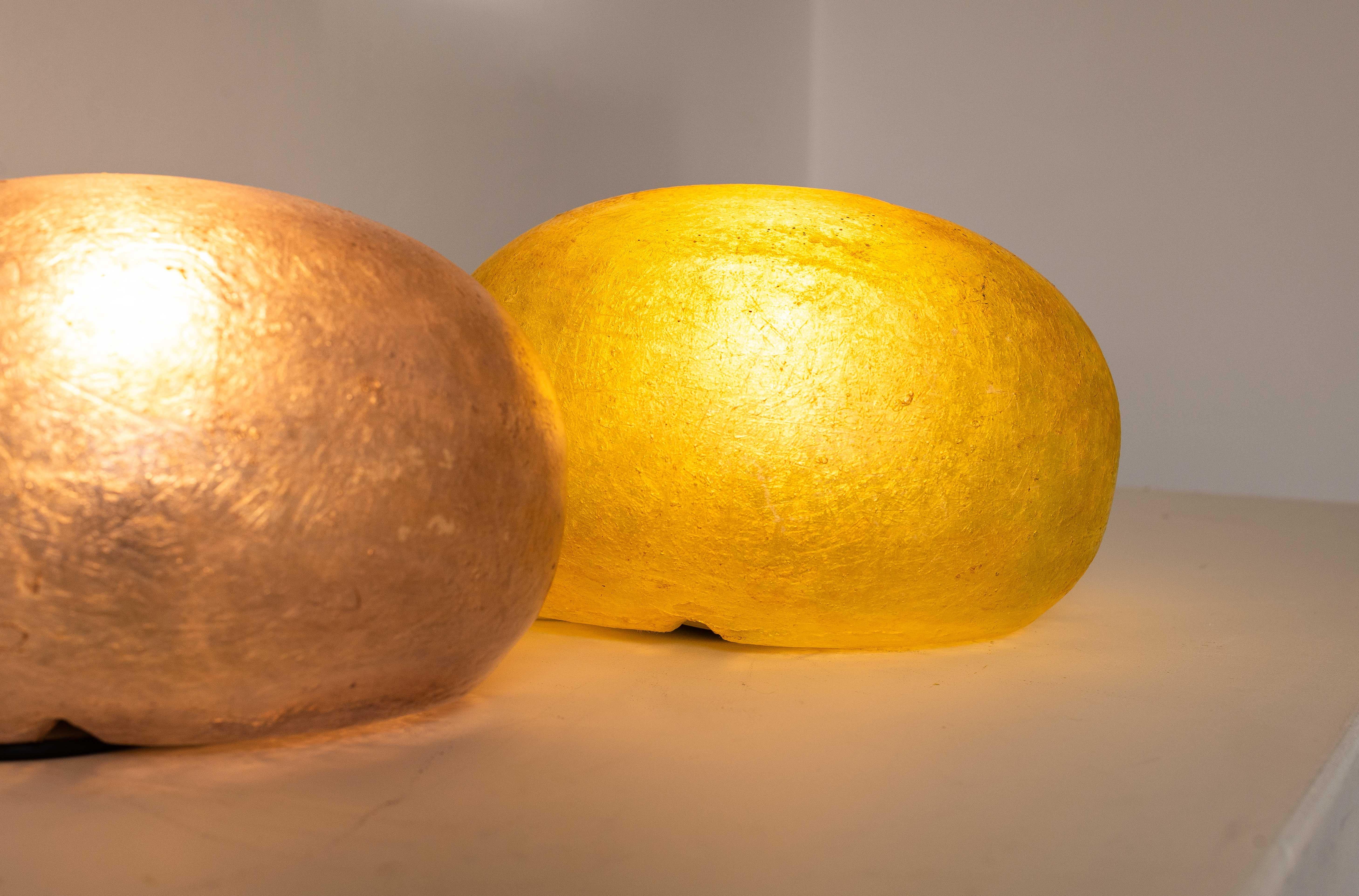 Paire de lampadaires en fibre de verre - Style Andre Cazenave - AGE - France 1970 en vente 9