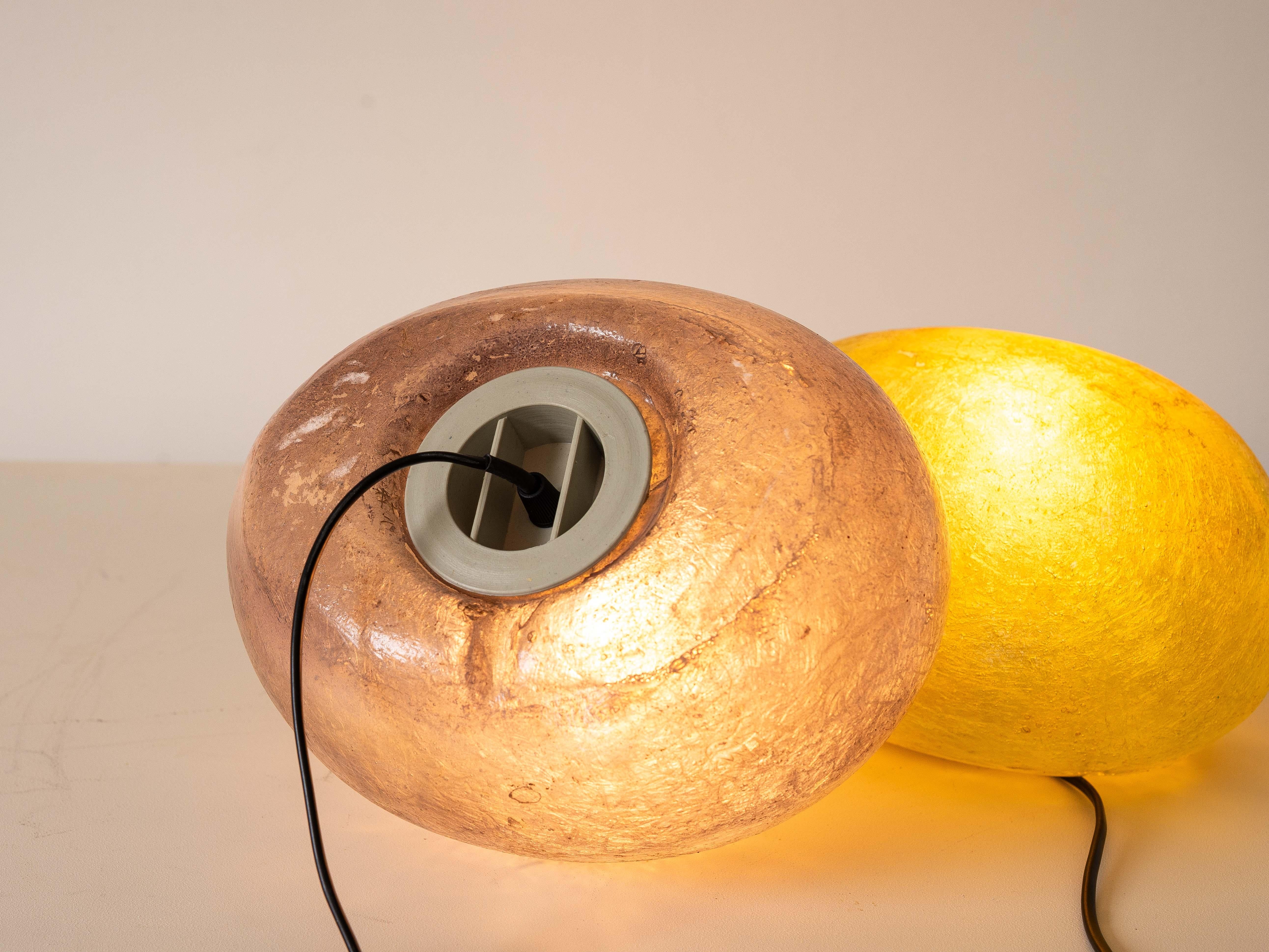 Paire de lampadaires en fibre de verre - Style Andre Cazenave - AGE - France 1970 en vente 10