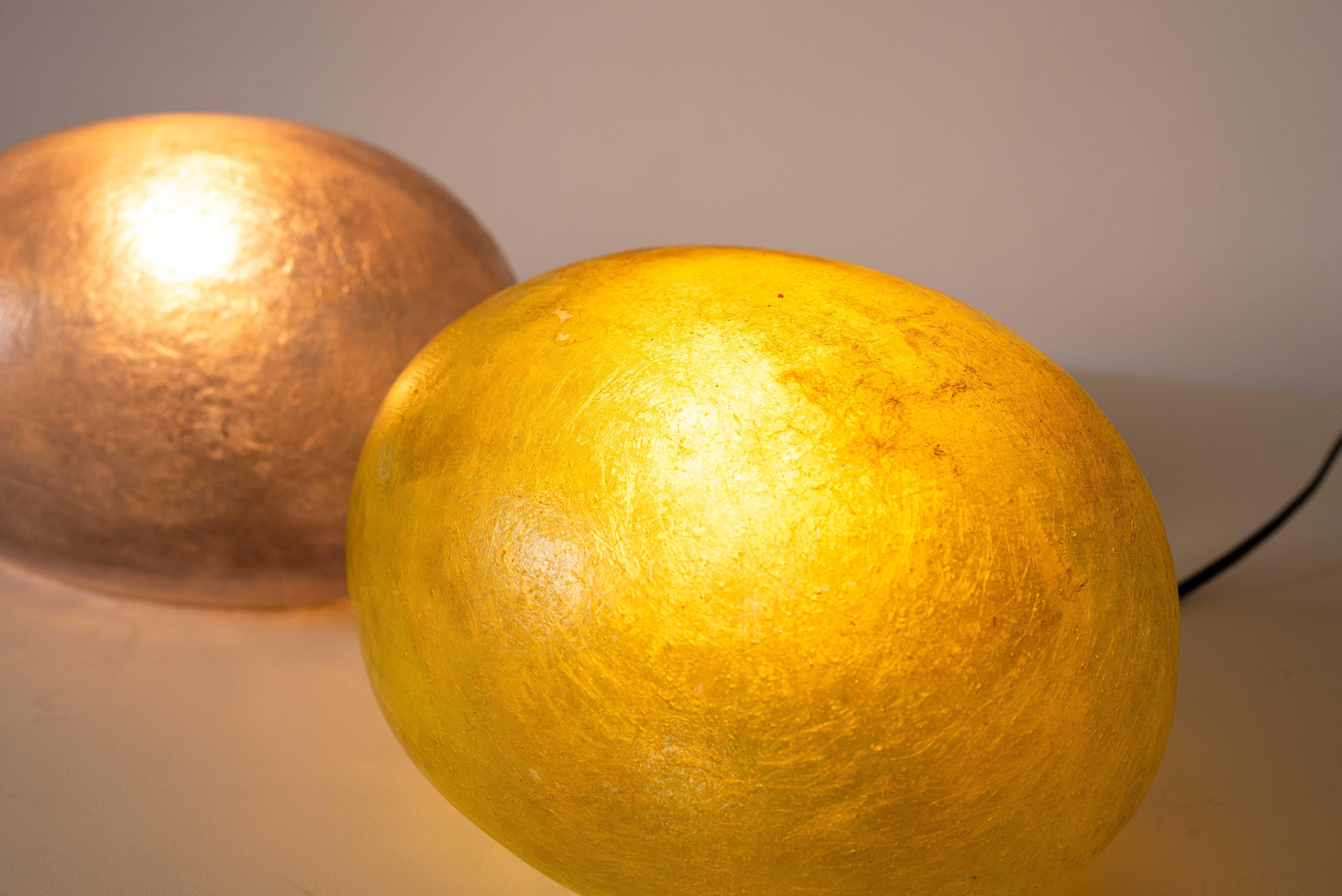 Paire de lampadaires en fibre de verre - Style Andre Cazenave - AGE - France 1970 en vente 1
