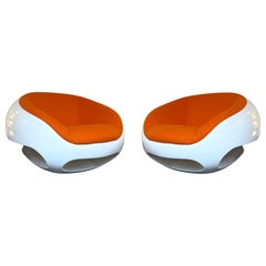 Paire de fauteuils POD en fibre de verre de Mario Sabot, Italie, 1970