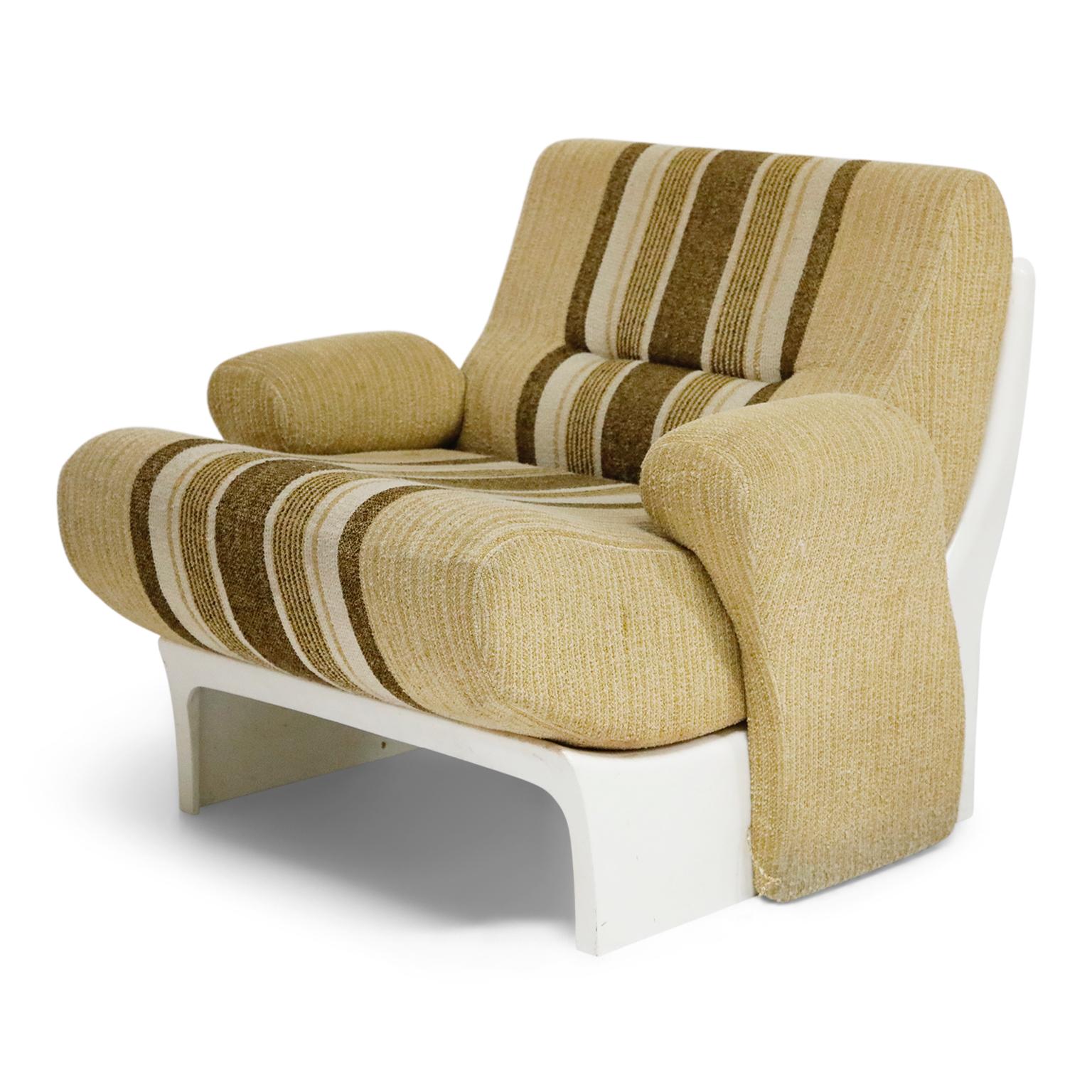 Modern Pair of Fiberglass Scoop Lounge Chairs by Ernst Moeckl, Germany, 1960s