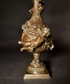 Pair Of Figural Bronze Vases By Louis Moreau