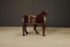 Pair of Figural Full Body Carved Teak Lioness Hunting Lodge Club Chairs