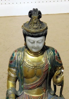 Pair of Figural Oriental Marble Statues