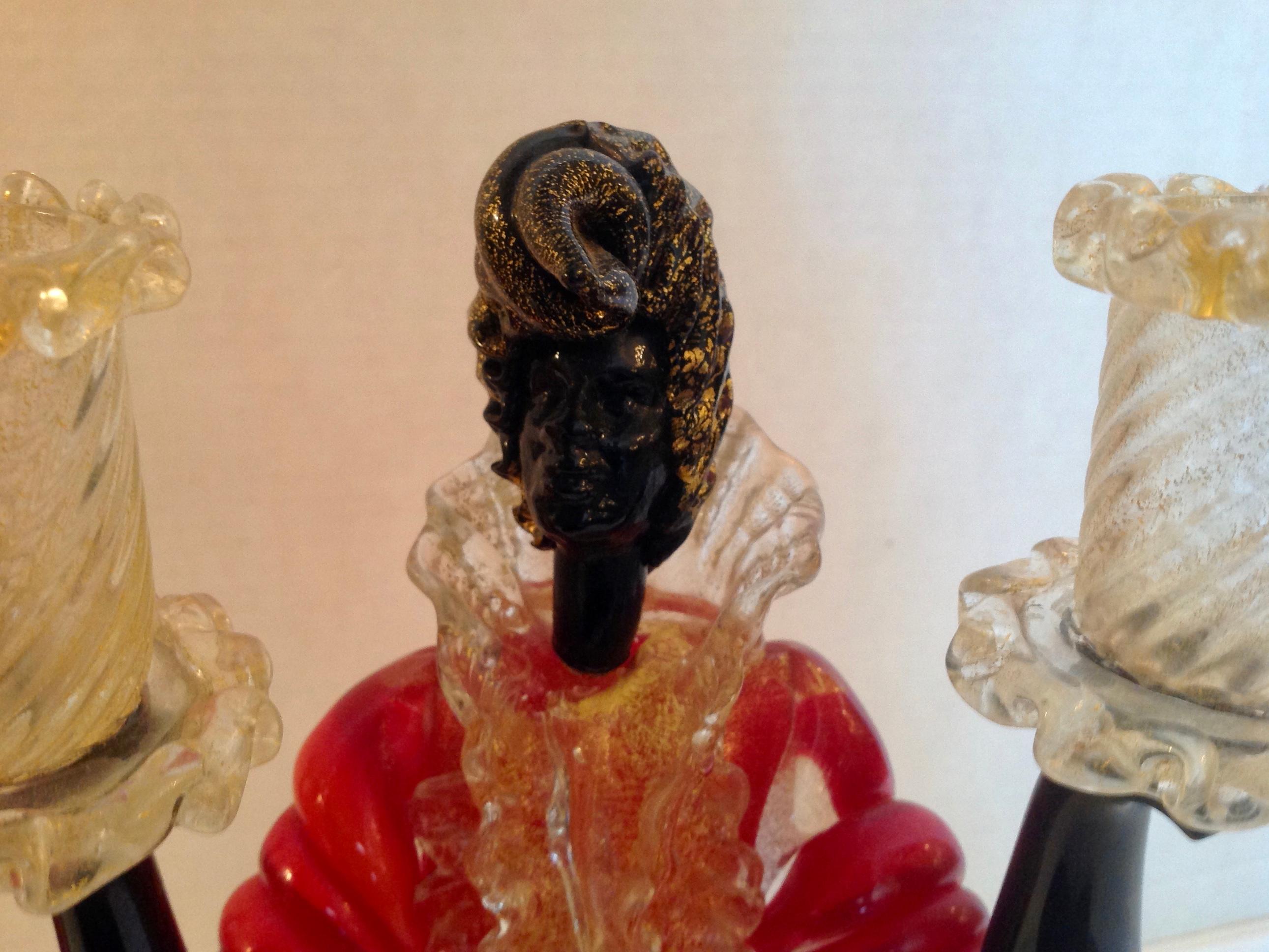 Pair of Figural Venetian Candlesticks 6