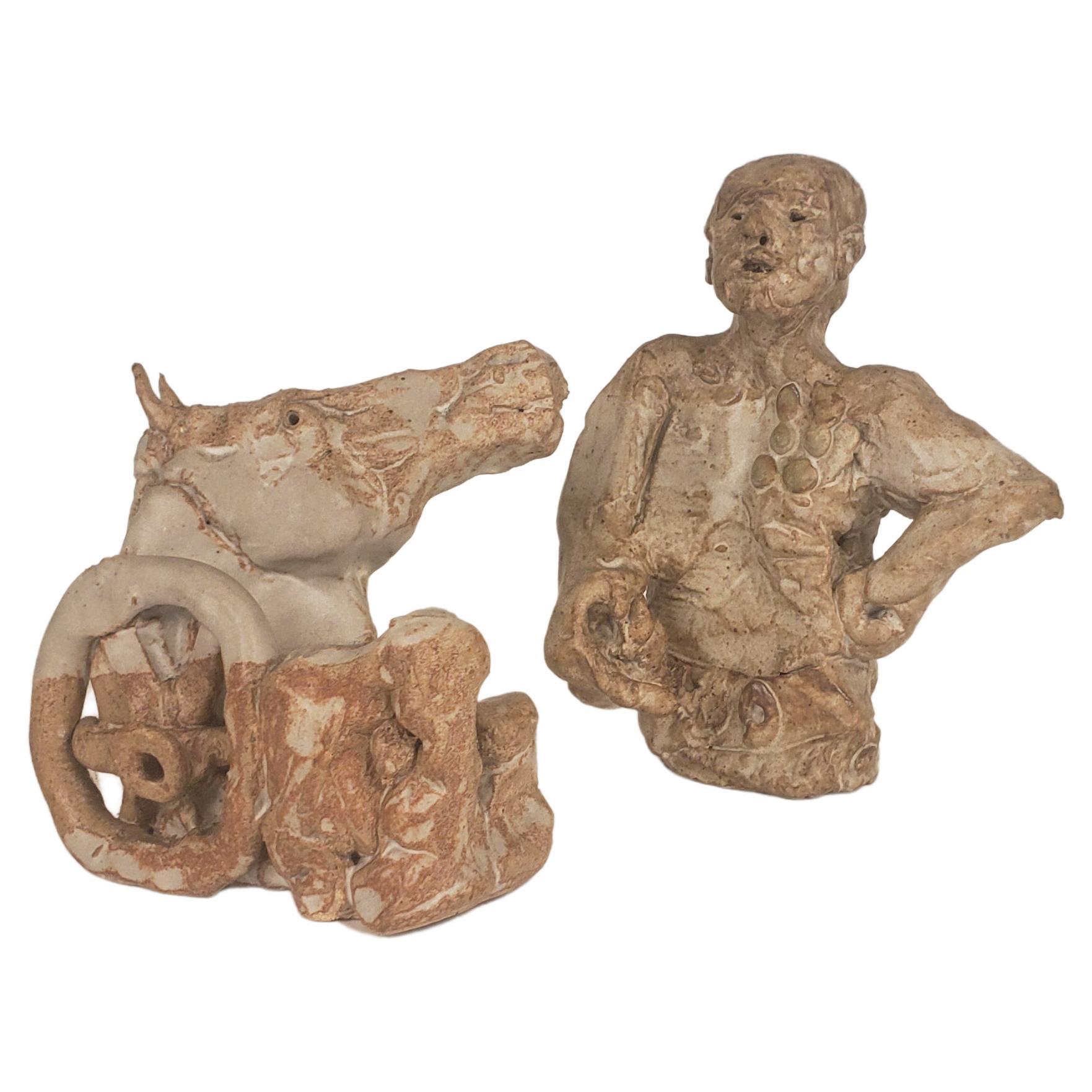 Paar figürliche Skulpturen von MarCo Celotti im Angebot