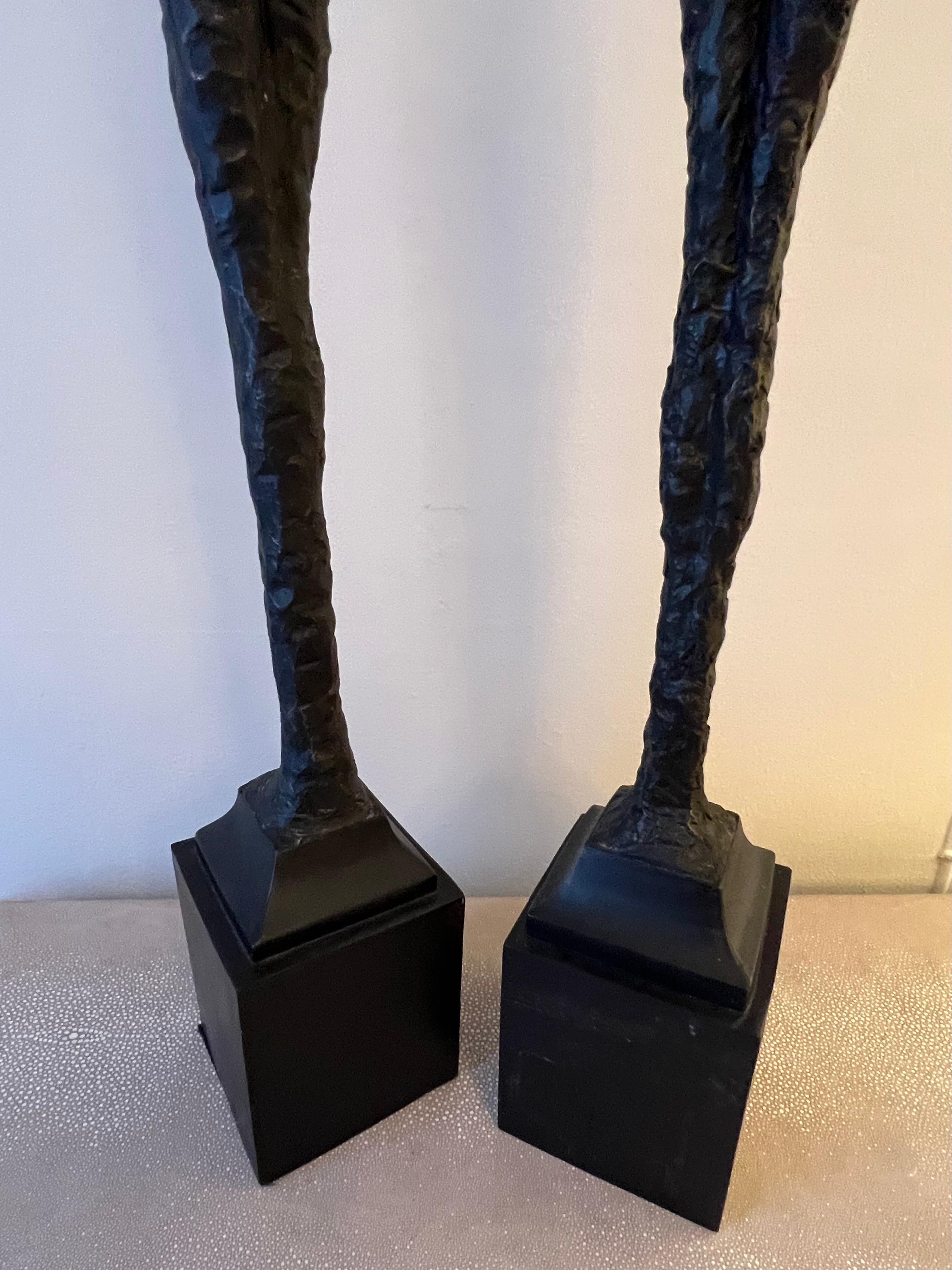 Pair of Figurative Statues in the Style of Giacometti 6