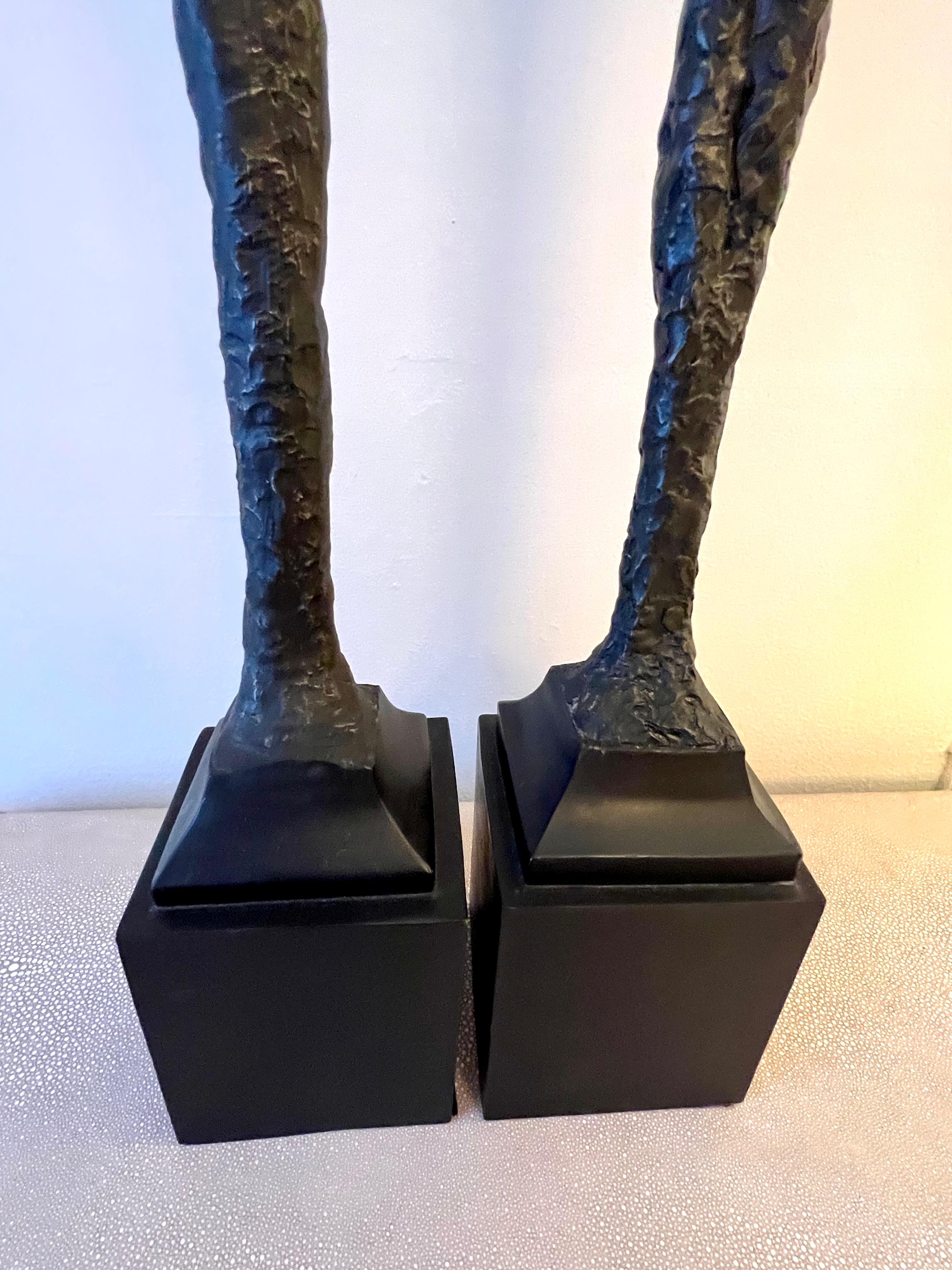 Pair of Figurative Statues in the Style of Giacometti 2