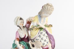 Paire de figurines, sculptures en porcelaine de Meissen, 19e siècle.