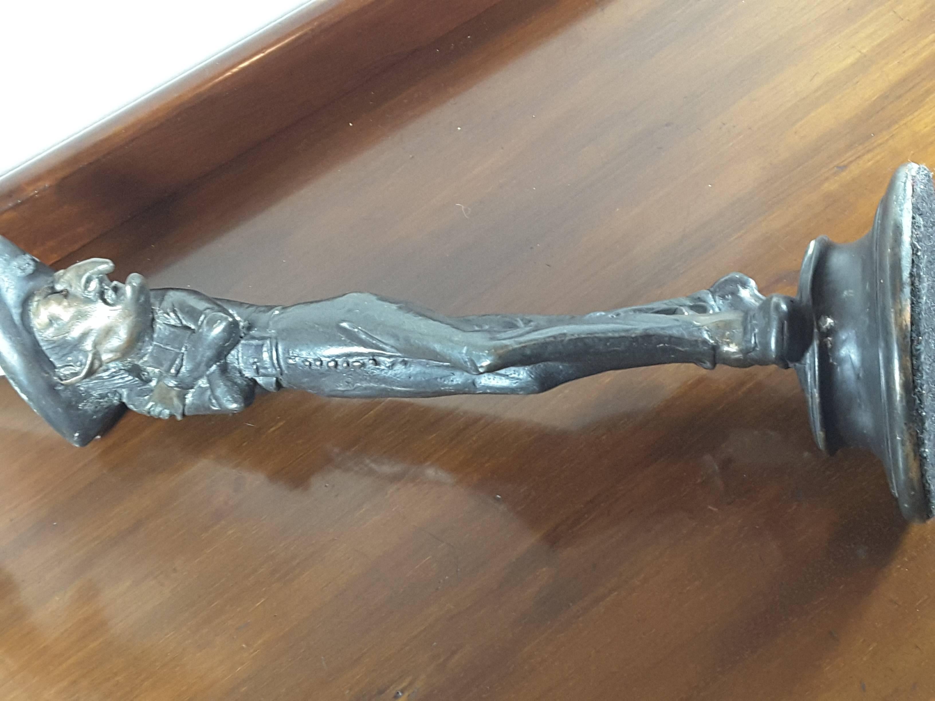 Pair of Fin De Siecle French Grotesque Candlesticks 4
