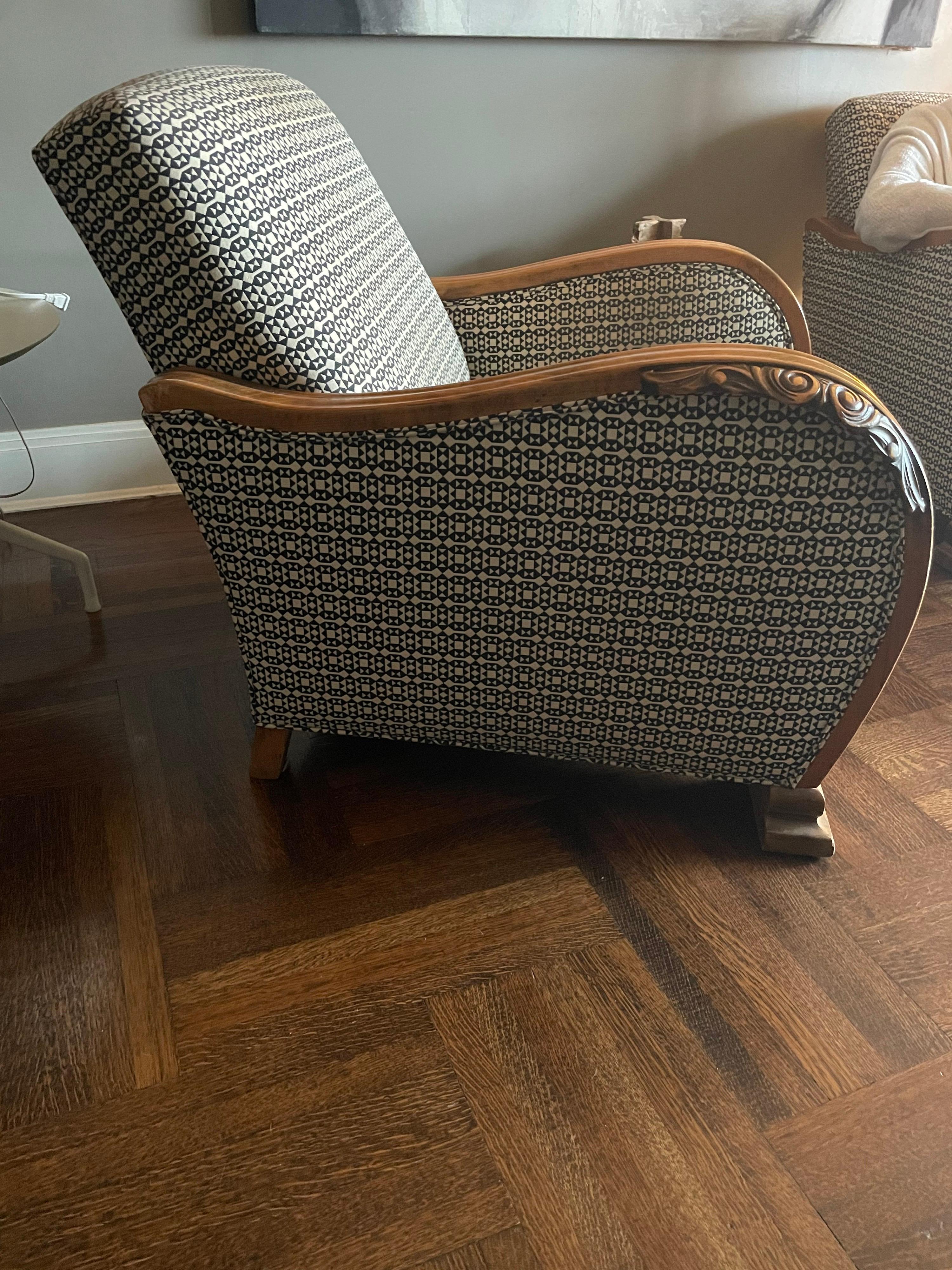 Pair of Fine 1920´s Elegant Art Deco Unique Swedish Armchairs For Sale 9