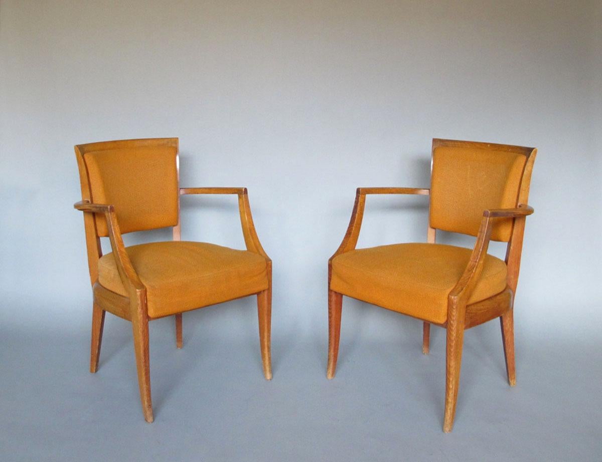 Paire de fauteuils pont en hêtre des années 1930 Bon état - En vente à Long Island City, NY