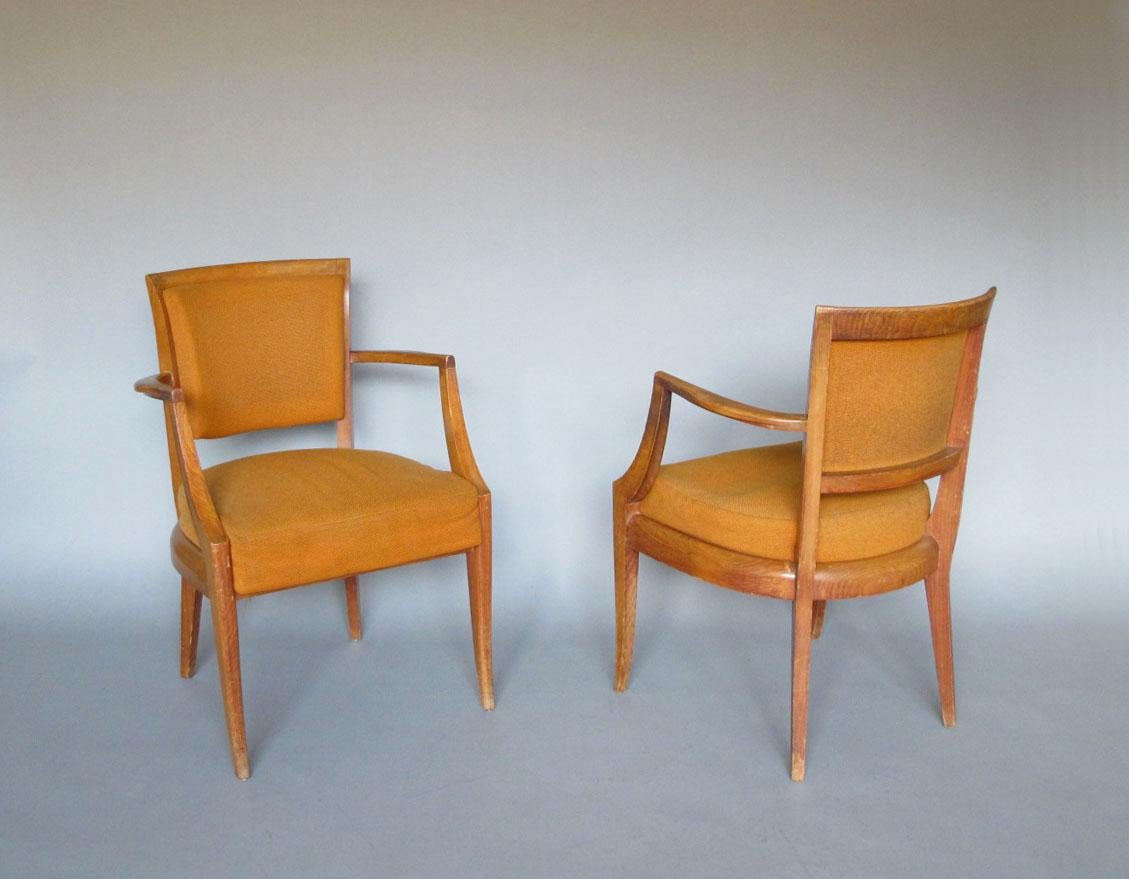 Milieu du XXe siècle Paire de fauteuils pont en hêtre des années 1930 en vente