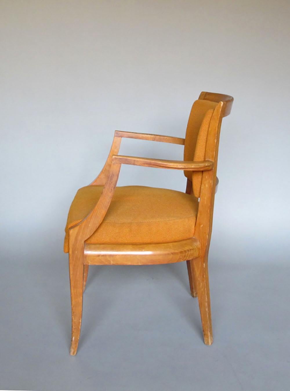 Paire de fauteuils pont en hêtre des années 1930 en vente 2