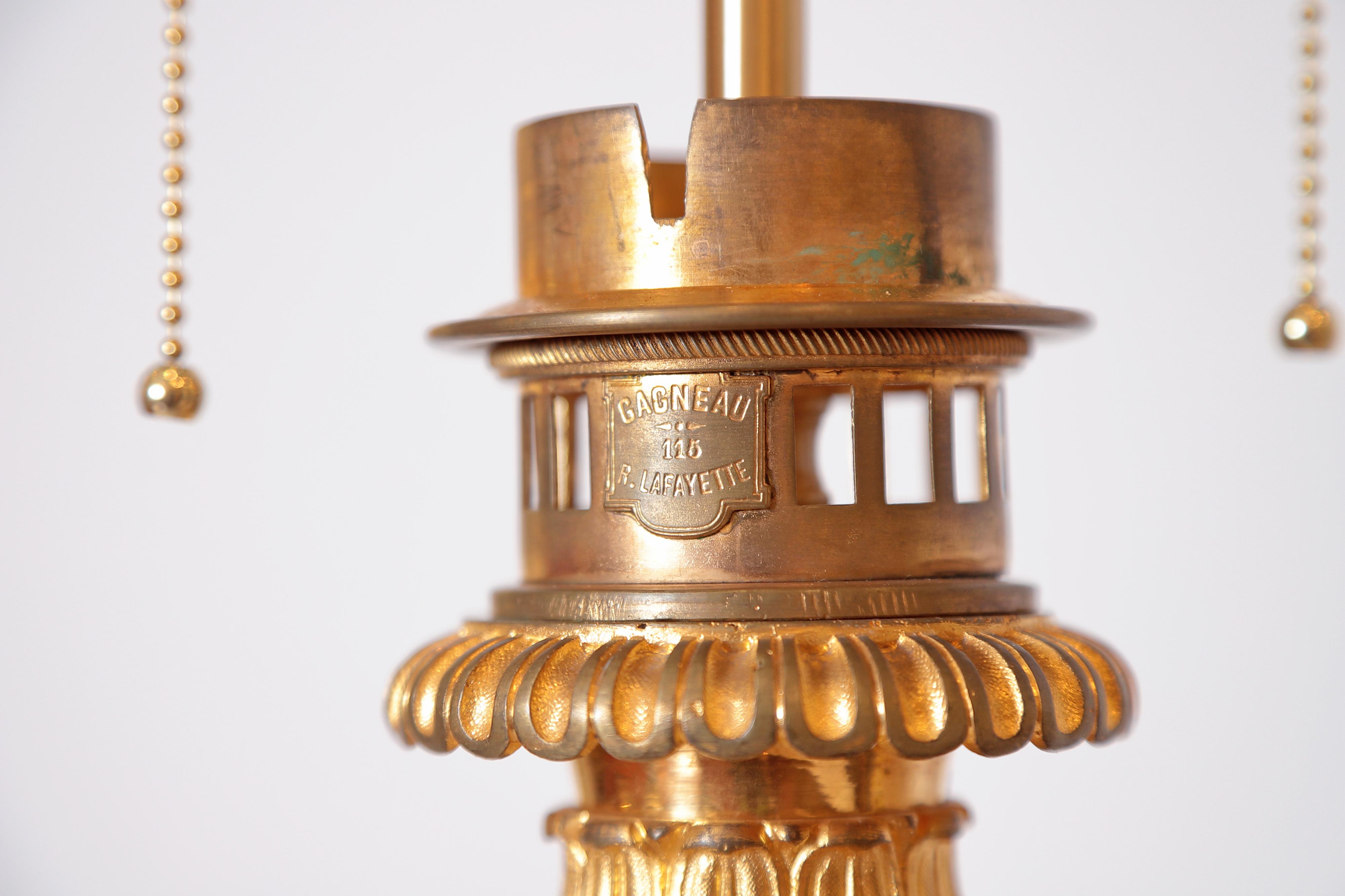 Louis XVI Pair of Fine 19th Century French Sevres Porcelain and Gilt Bronze Urn Lamps