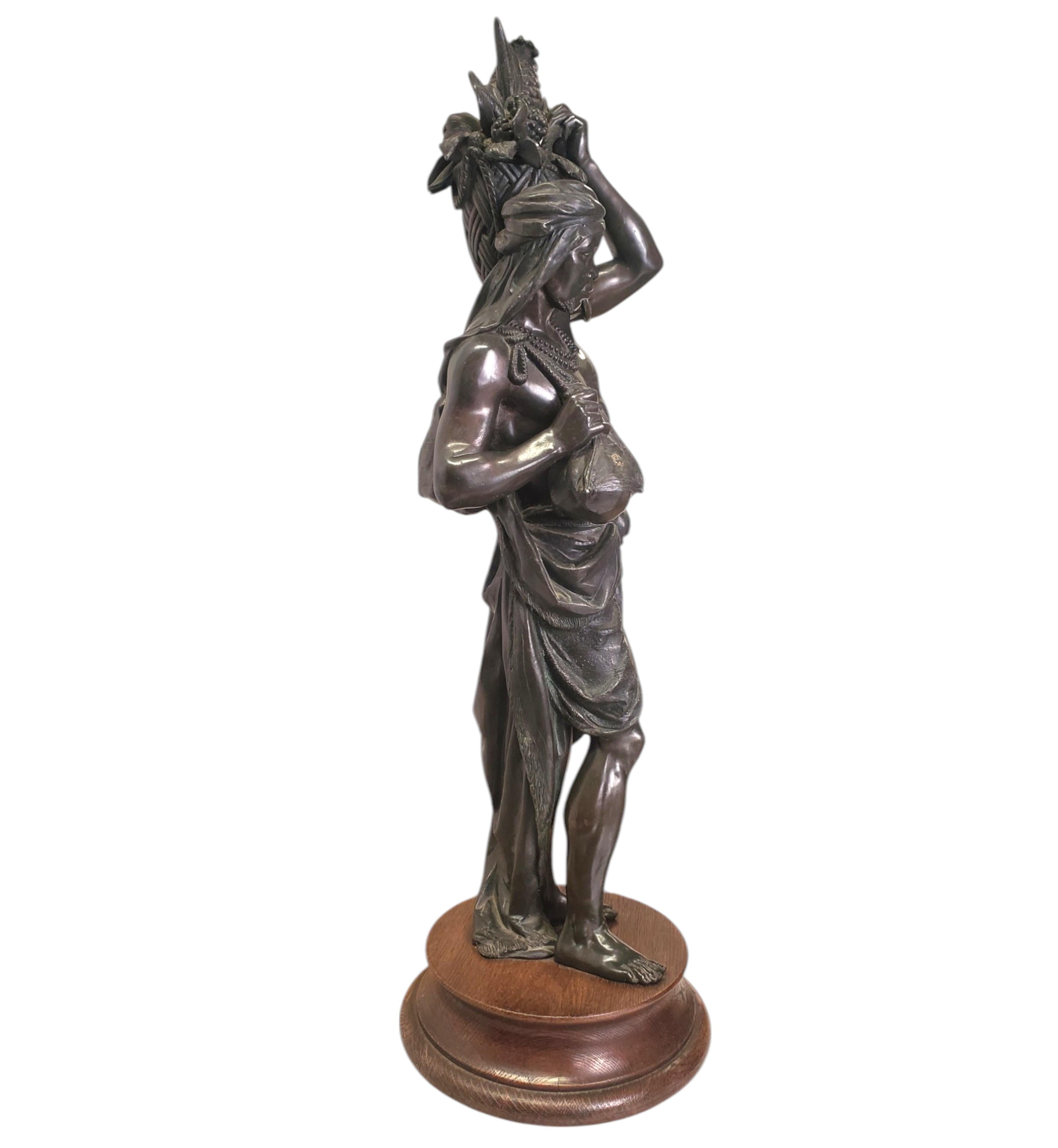 Pair of fine 19th century Orientalist male and female figures by Eugène Cornu For Sale 3