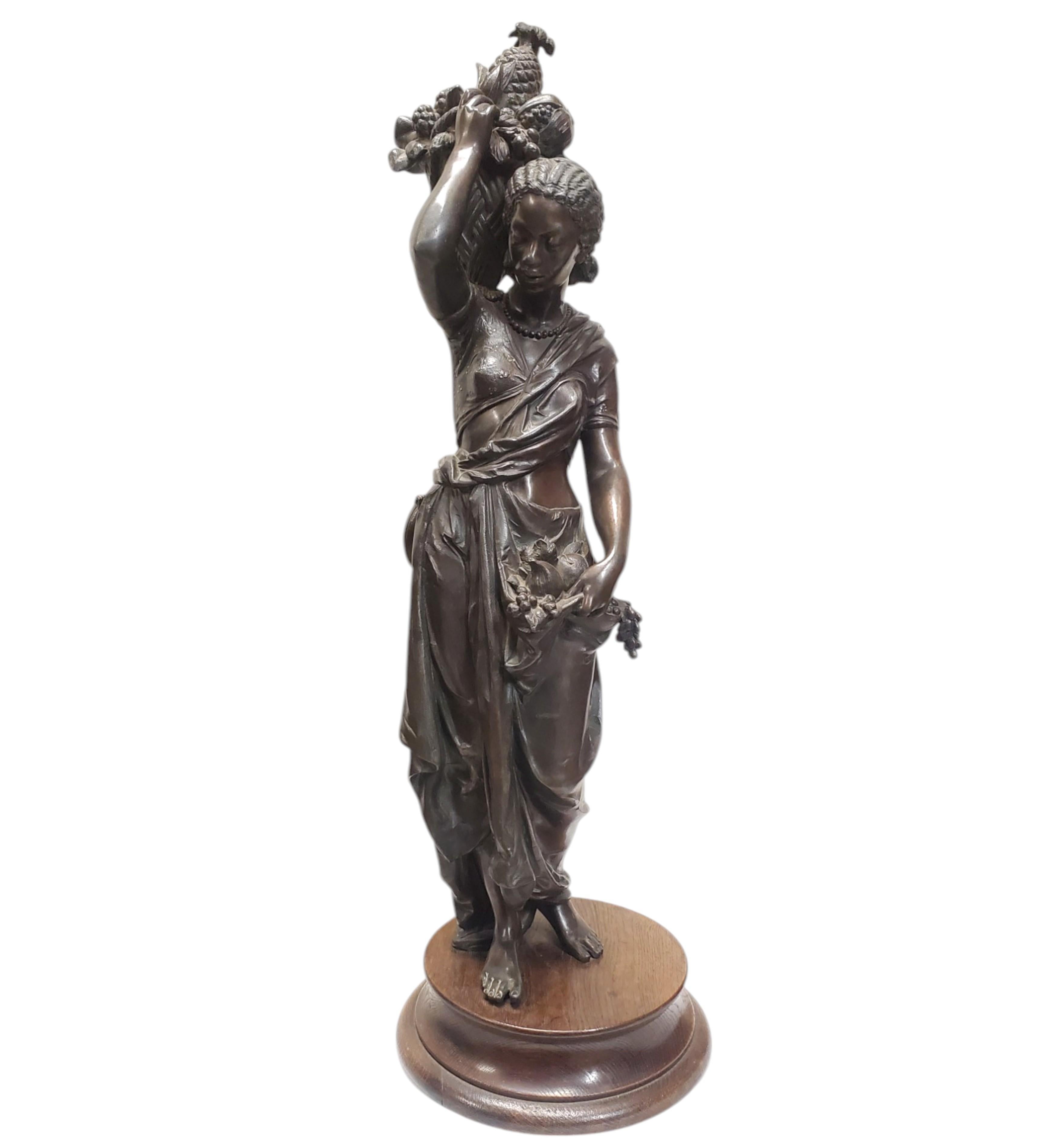 Pair of fine 19th century Orientalist male and female figures by Eugène Cornu For Sale 6
