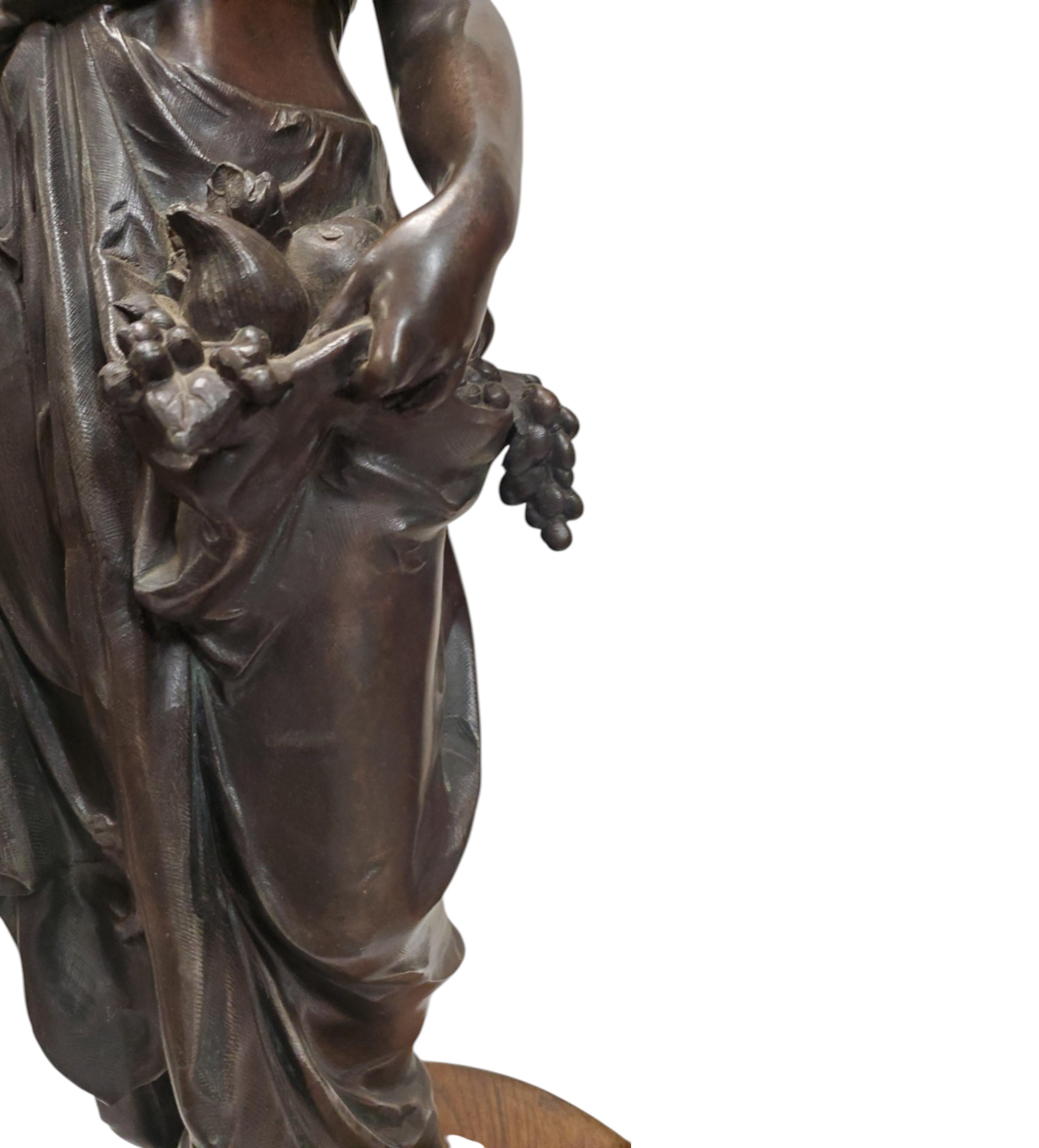 Pair of fine 19th century Orientalist male and female figures by Eugène Cornu For Sale 9