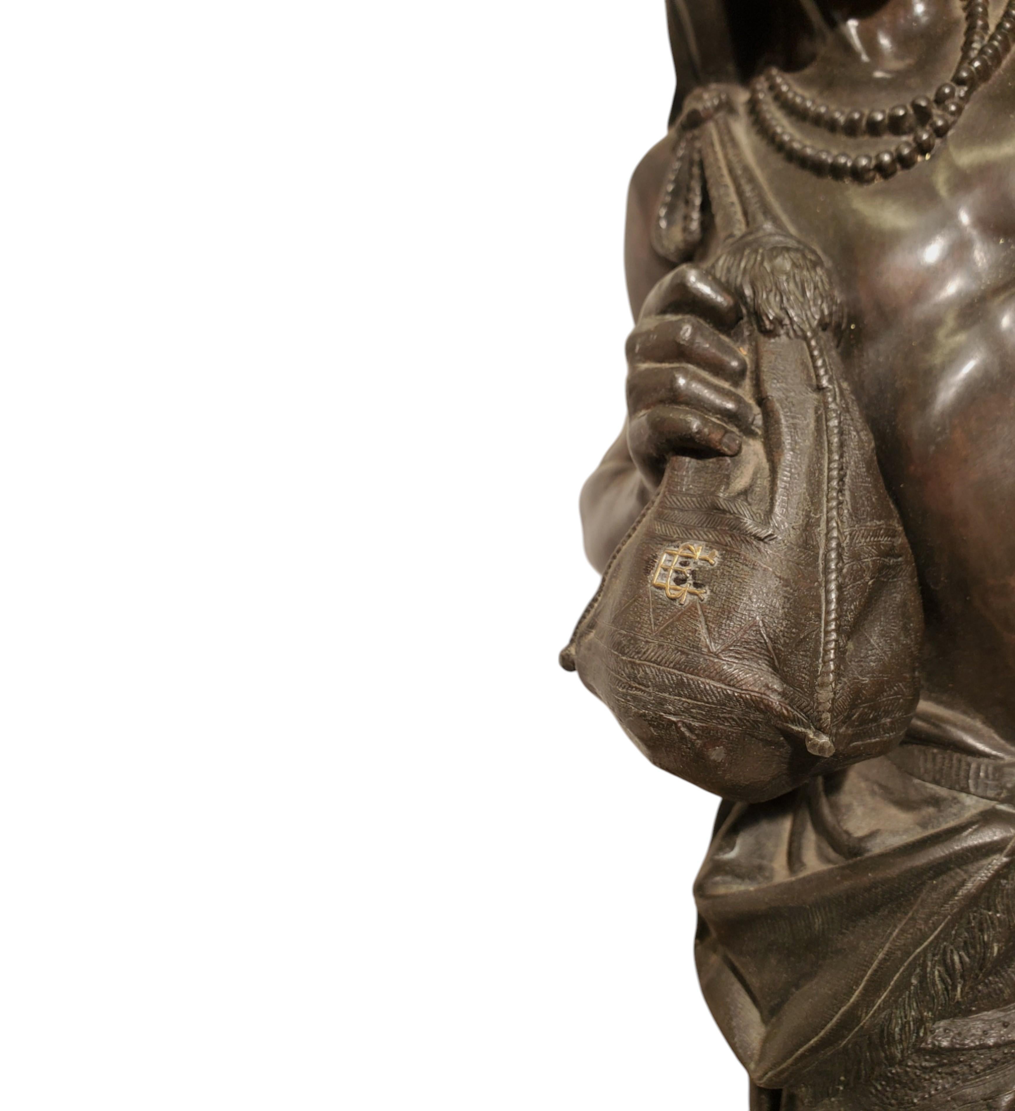French Pair of fine 19th century Orientalist male and female figures by Eugène Cornu For Sale