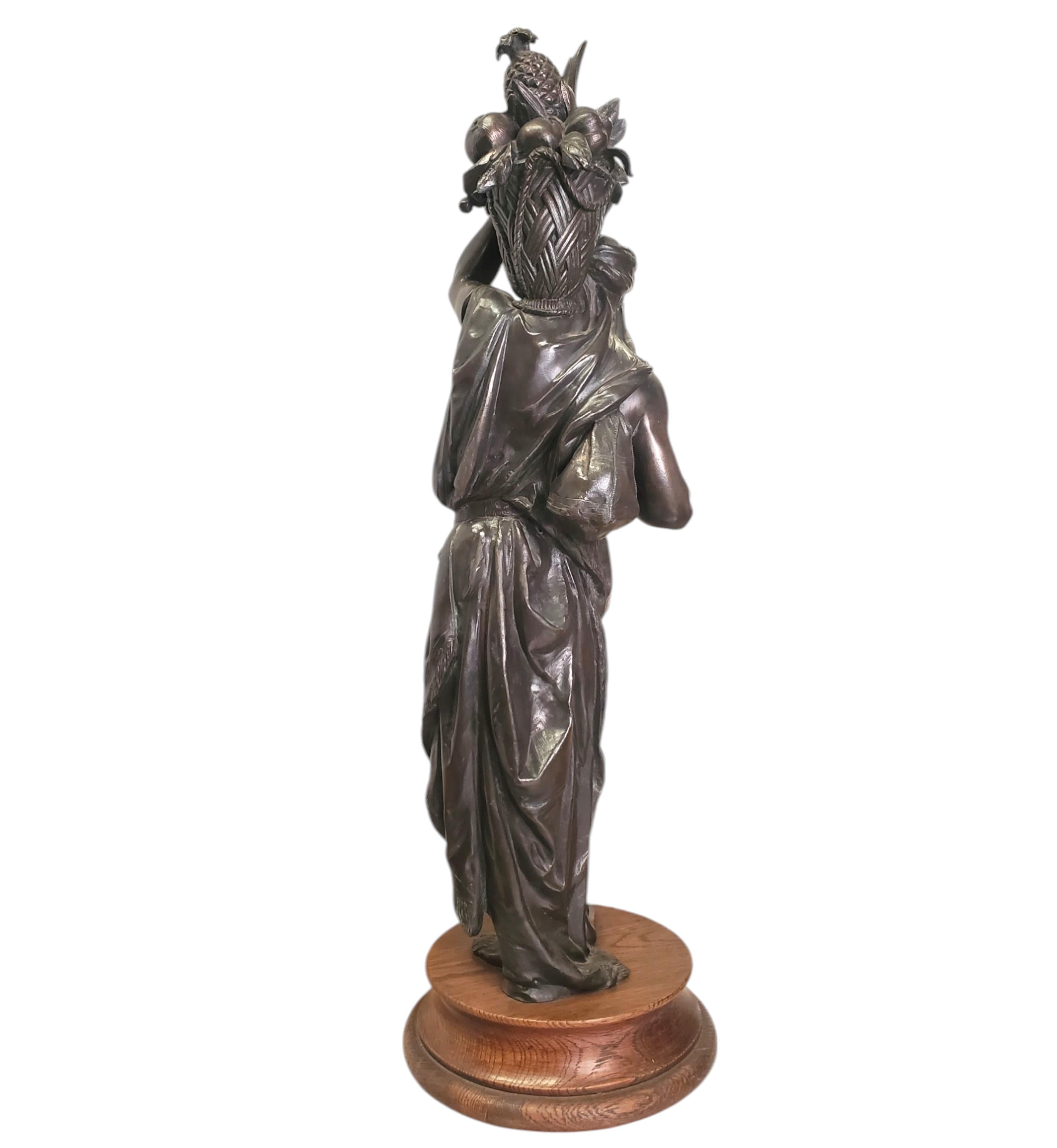 Pair of fine 19th century Orientalist male and female figures by Eugène Cornu For Sale 2