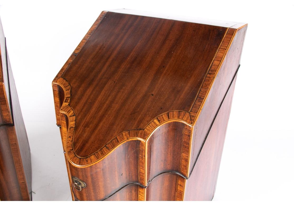 Pareja De Finas Cuchilleras Antiguas Inglesas Georgianas De Caoba Georgiano en venta