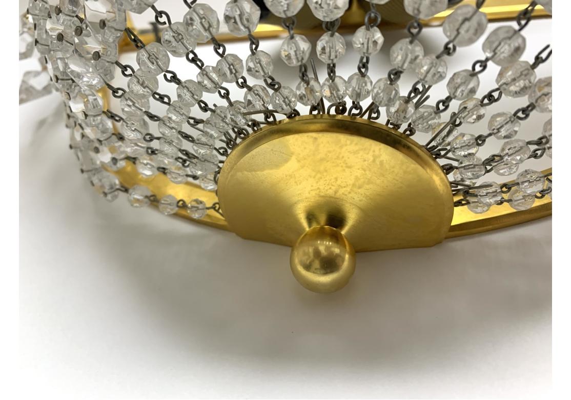 Pair Of Fine Baccarat Gilt Bronze And Crystal Demilune Sconces For Sale 6