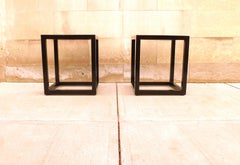 Pair of Fine Black Lacquer End Tables