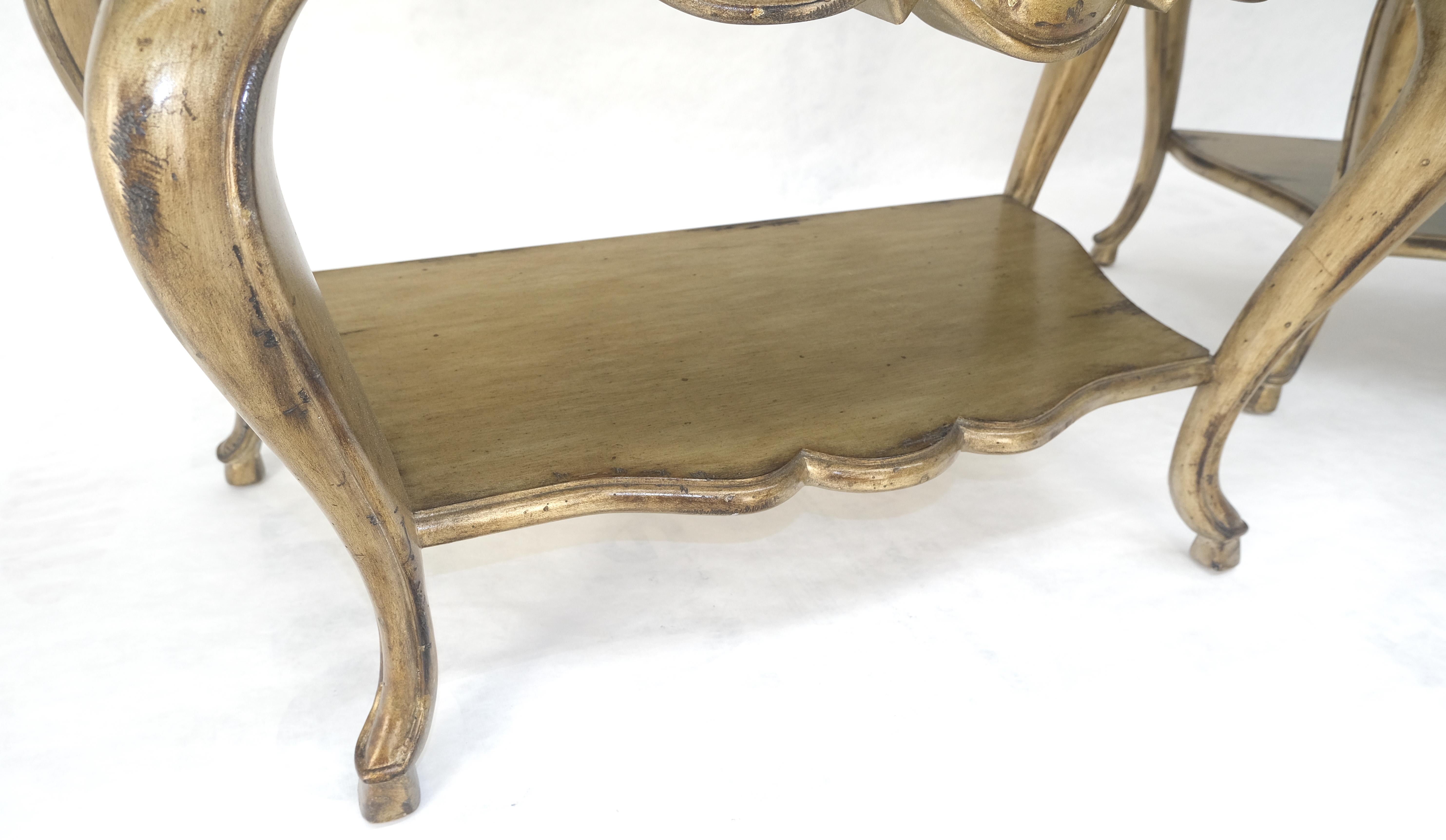 Paire de tables d'appoint à un tiroir à pied cabriole et plateau en marbre Tables de nuit MINT en vente 8