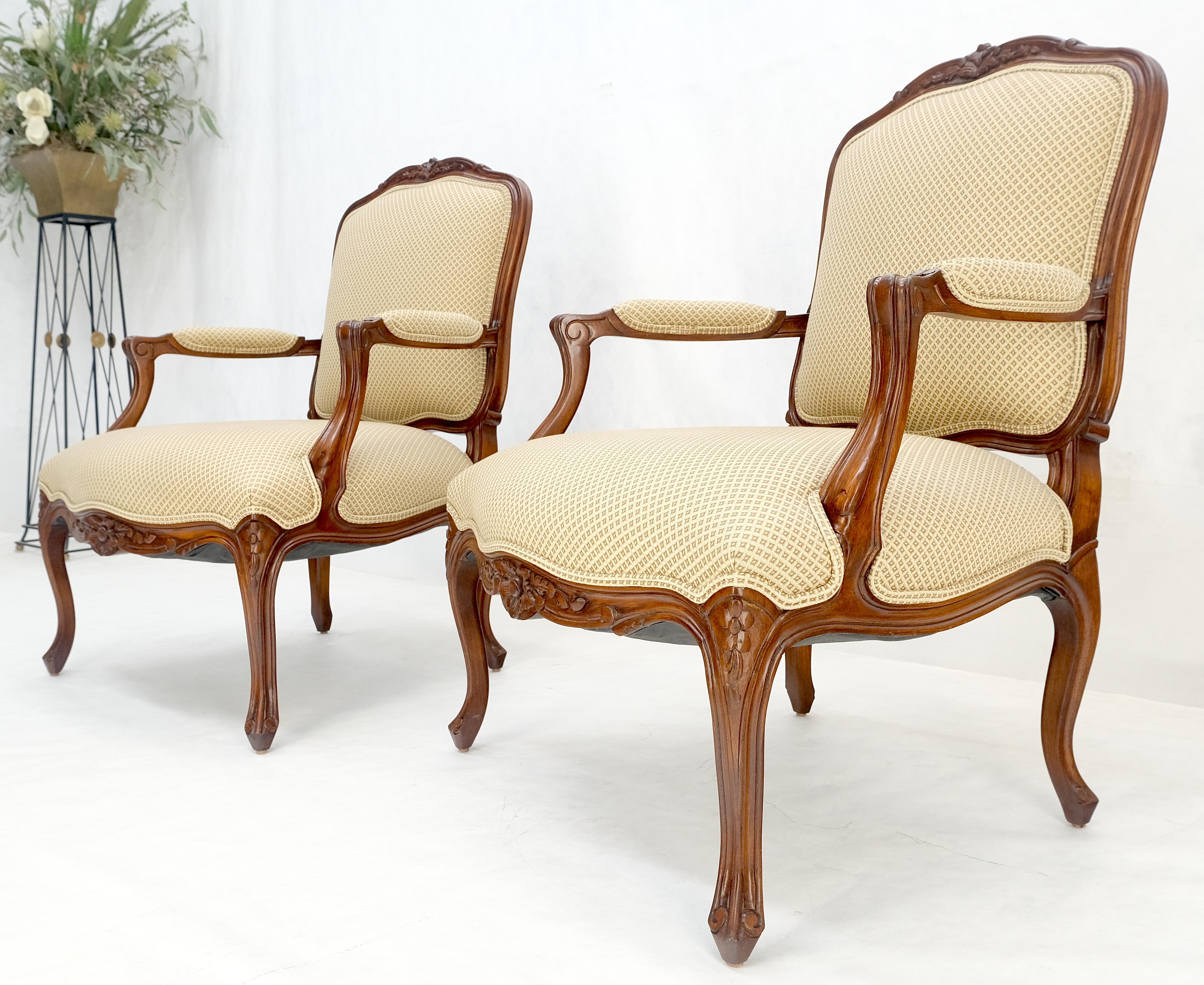 Paire d'objets sculptés de style Louisiane  XV Fauteuils Fauteuils de cheminée MINT en vente 2