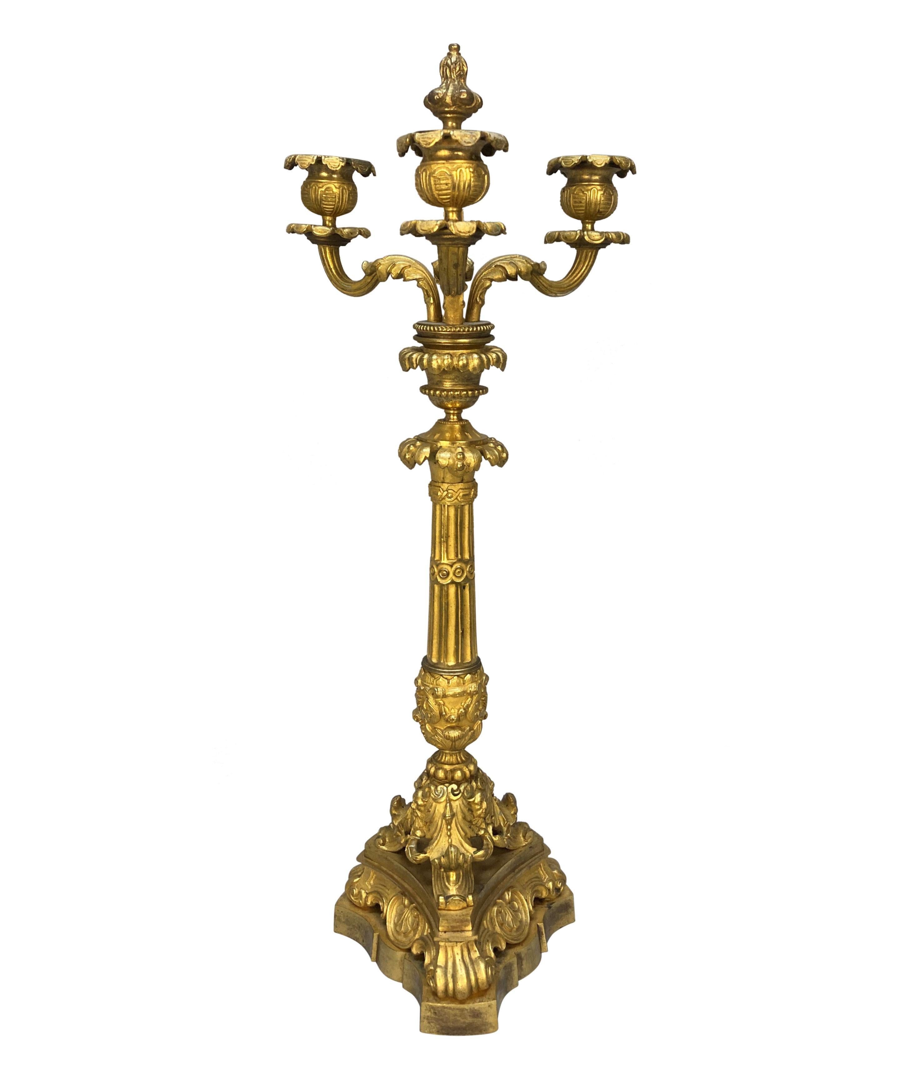 French Pair Of Fine Charles X Ormolu Candelabra For Sale