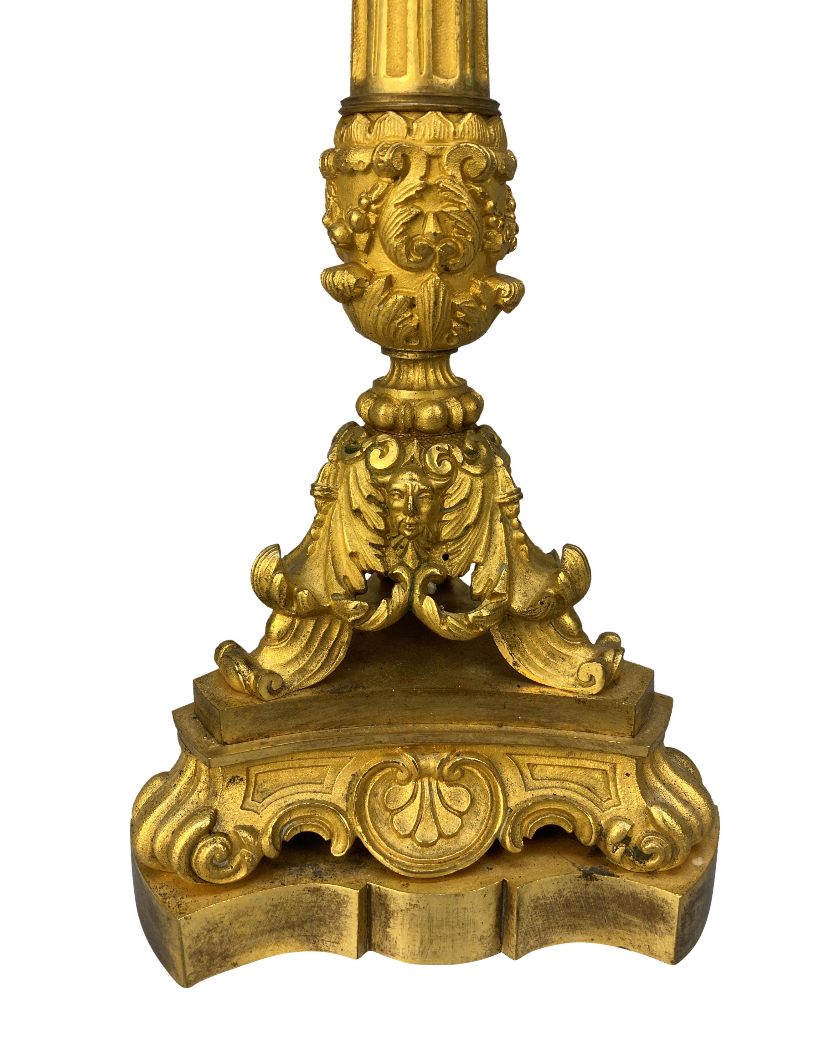 Pair Of Fine Charles X Ormolu Candelabra In Good Condition For Sale In Kent, Dover