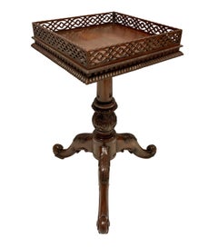 Pair Of Fine Chippendale Style Mahogany Wine Tables