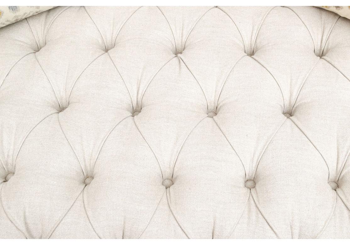 Fabric Pair Of Fine Contemporary Button-Tufted Sofas For Sale