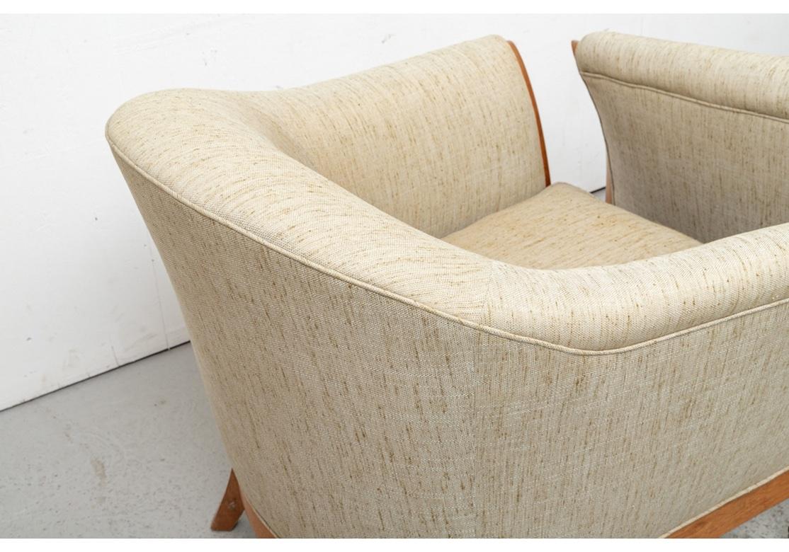 Pair of Fine Custom Post Modern Design Club Chairs For Sale 1