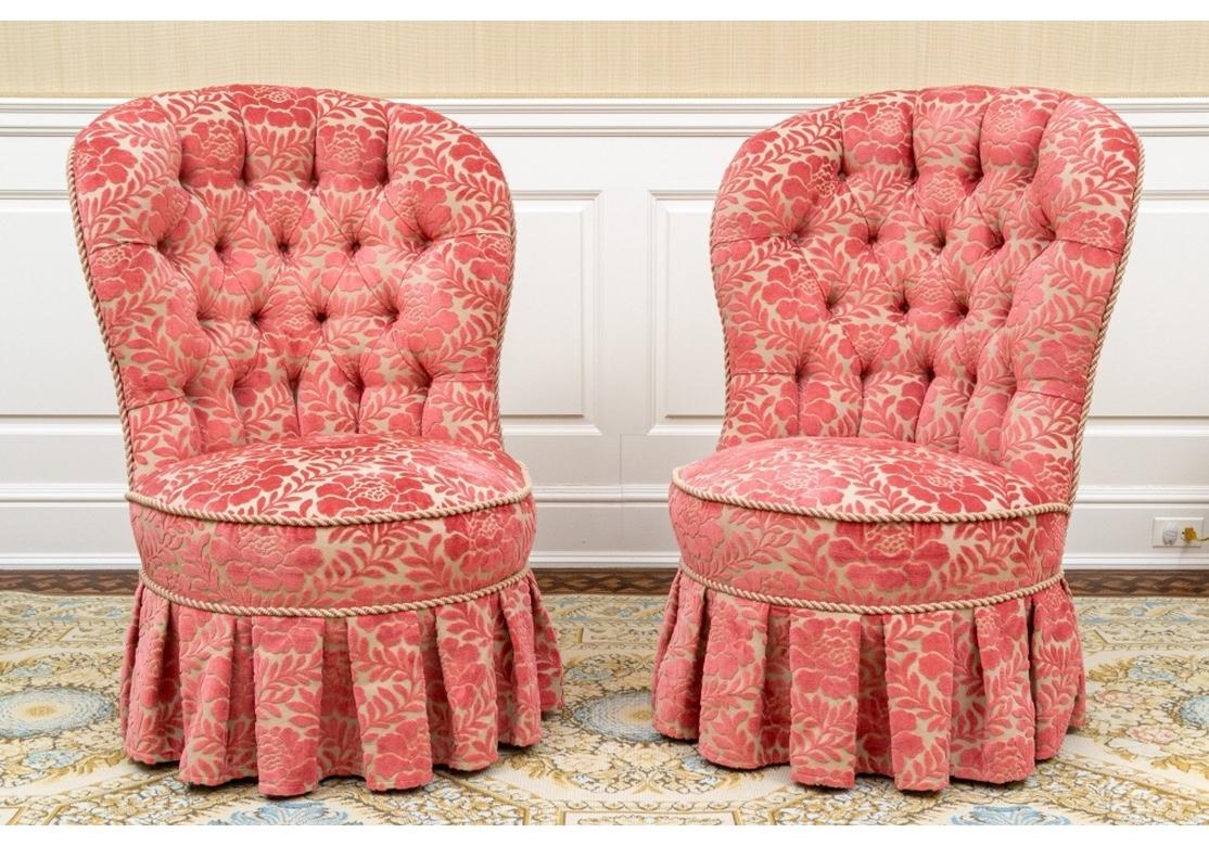 Pair of Fine Custom Upholstered Fireside Chairs 4