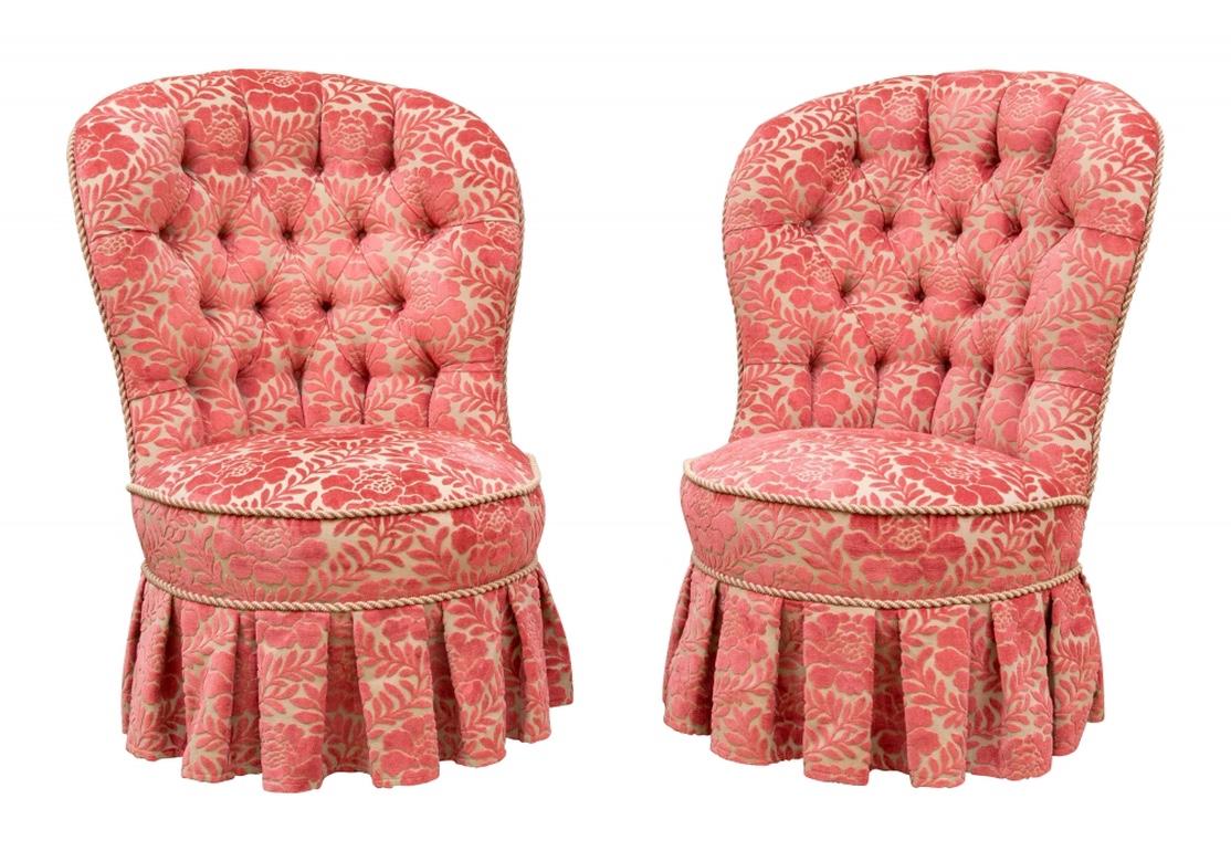 Pair of Fine Custom Upholstered Fireside Chairs 5