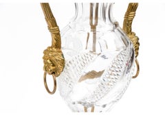 Pair Of Fine Cut Crystal Urn Form Lamps